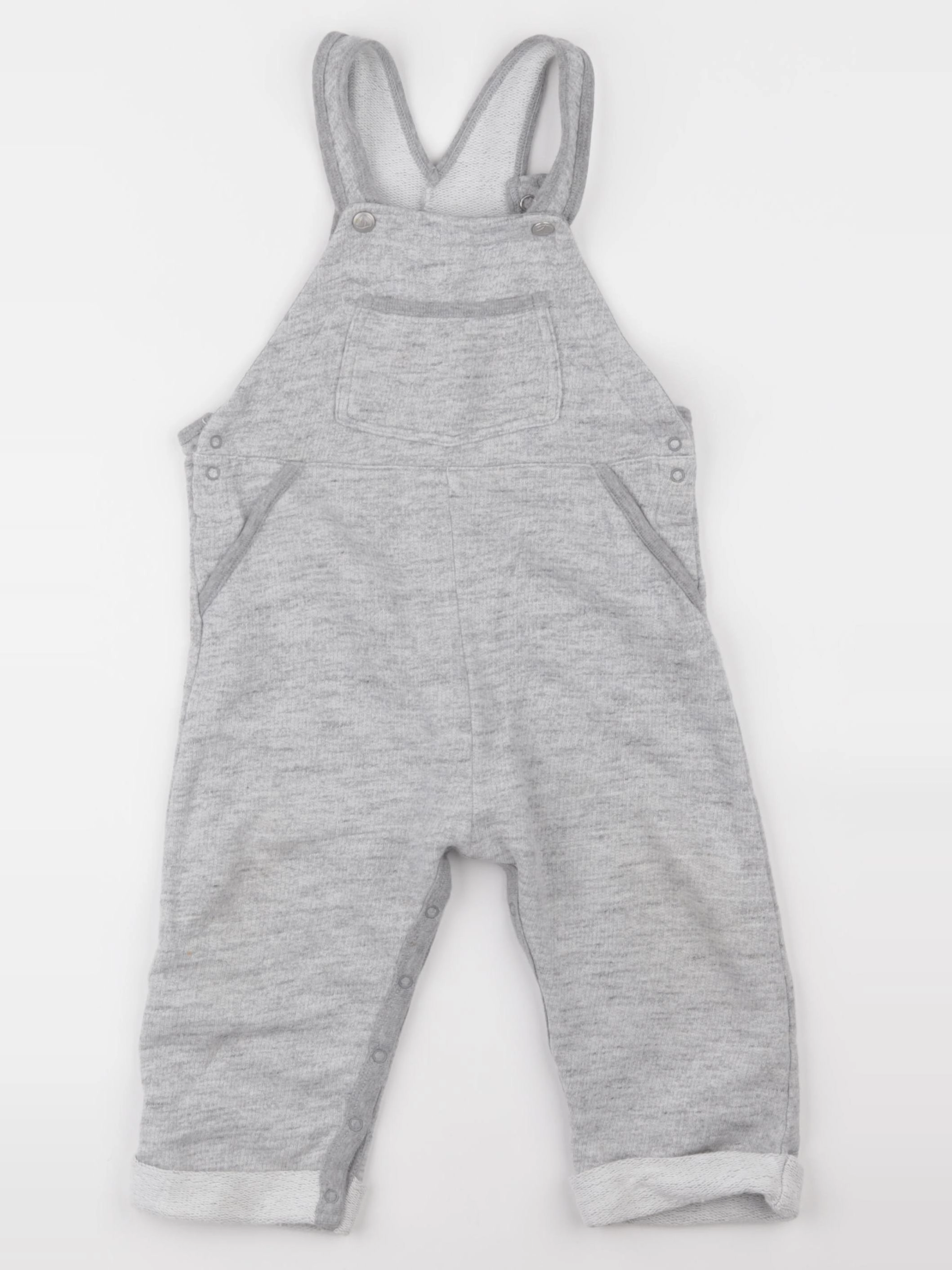Petit Bateau - salopette gris - 24 mois