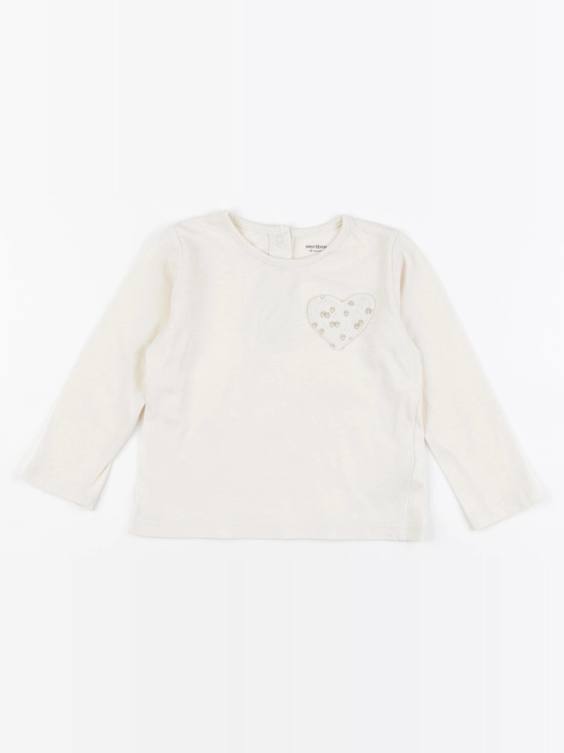 Vertbaudet - tee-shirt beige - 18 mois