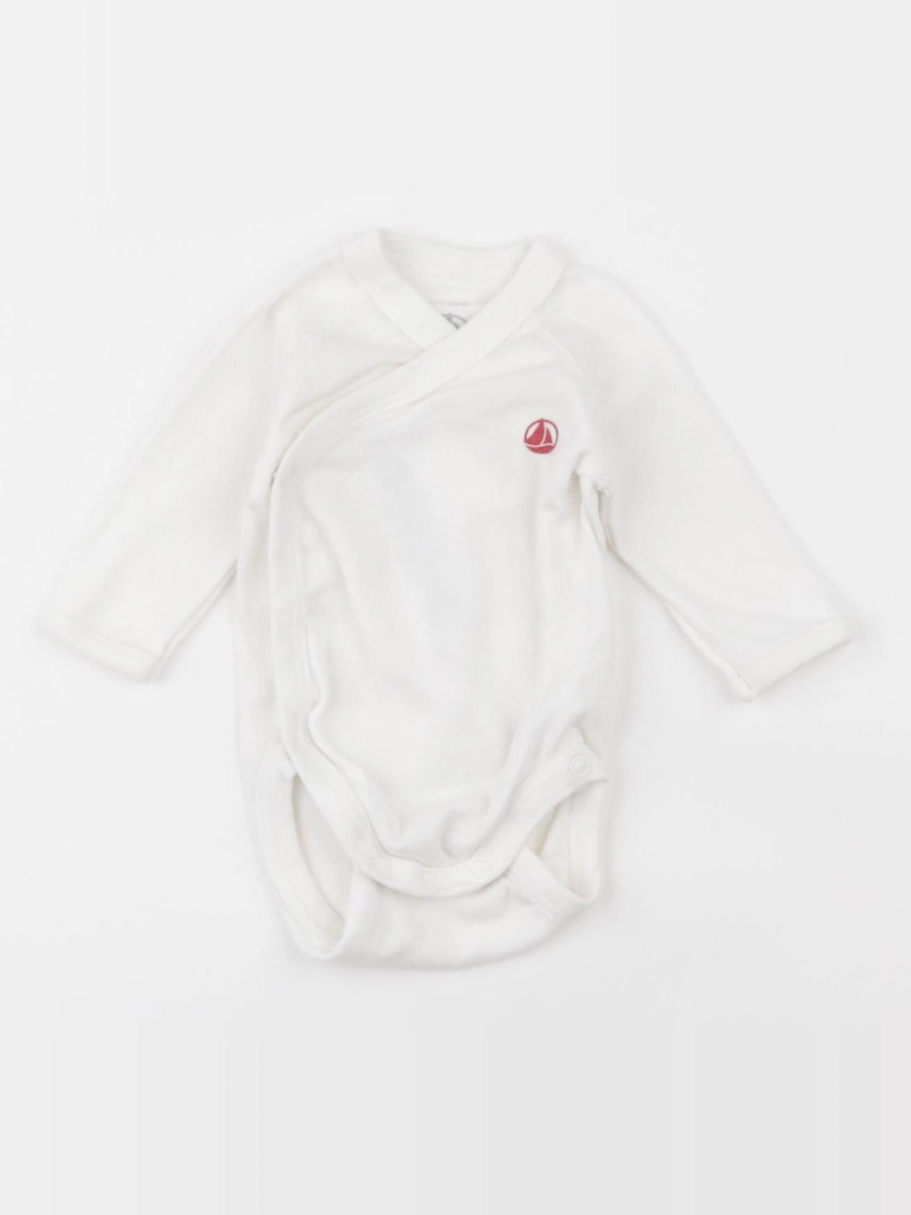 Petit Bateau - body blanc - 0 mois