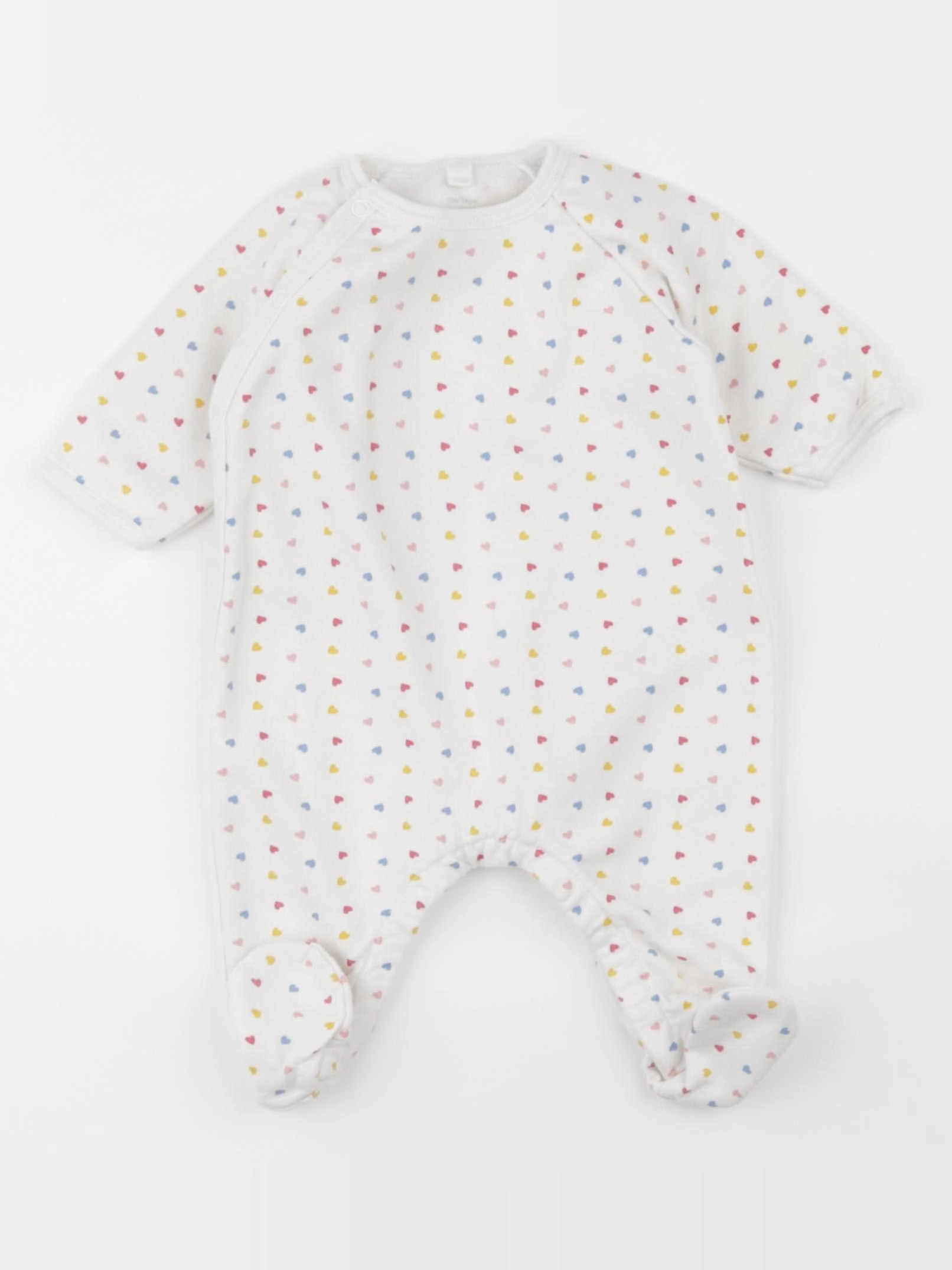 Petit Bateau - pyjama coton blanc - 1 mois