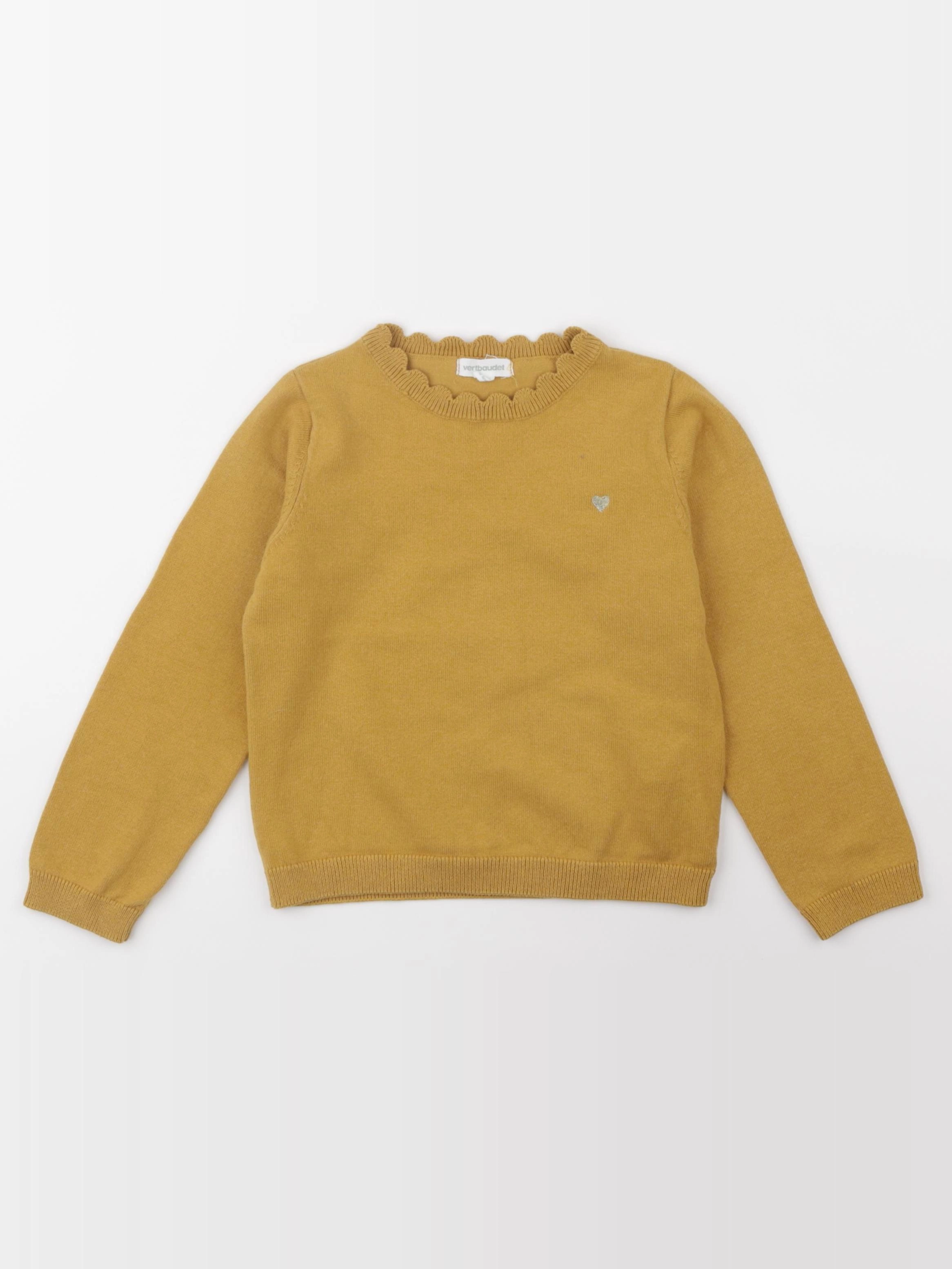 Vertbaudet - pull jaune - 5 ans