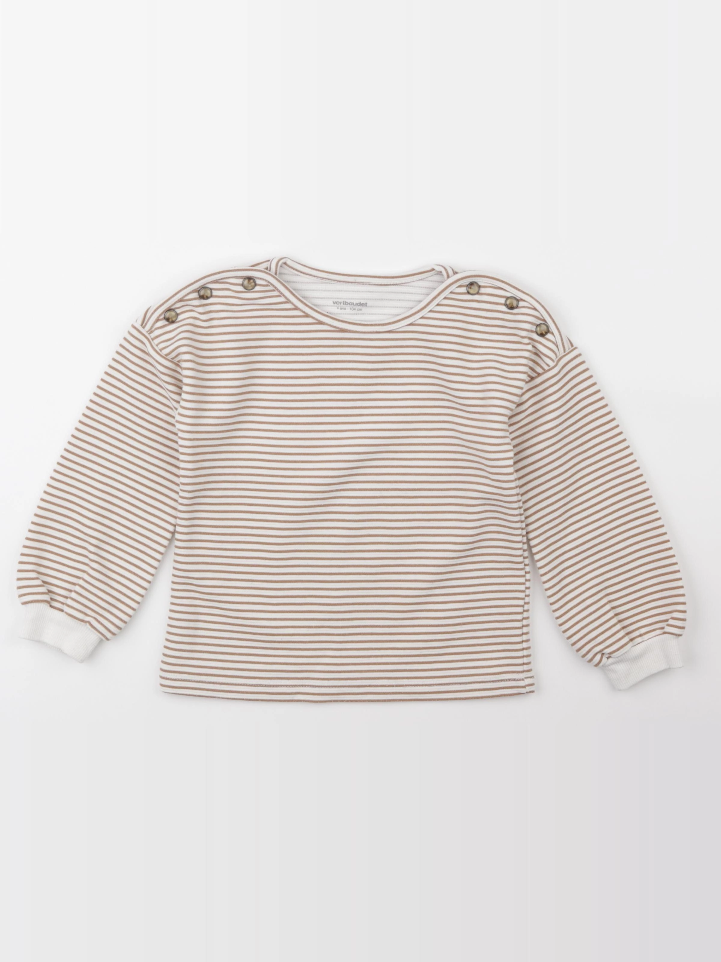 Vertbaudet - pull beige - 4 ans