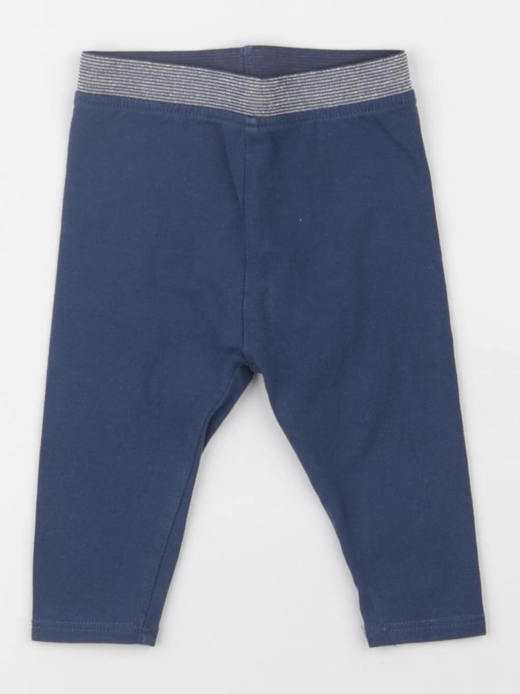Vertbaudet - legging bleu, argent - 3 mois