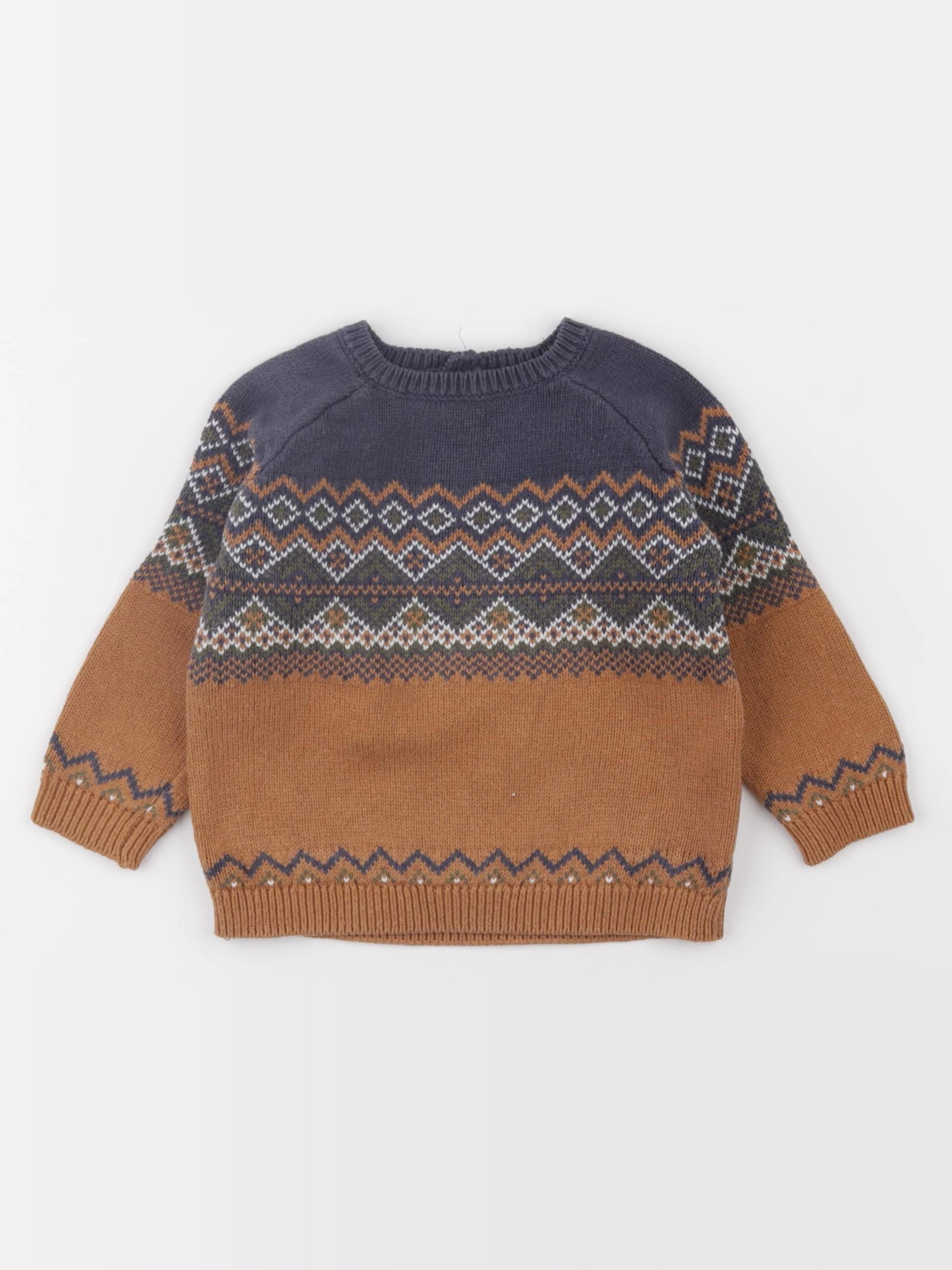 Vertbaudet - pull multicolore - 12 mois