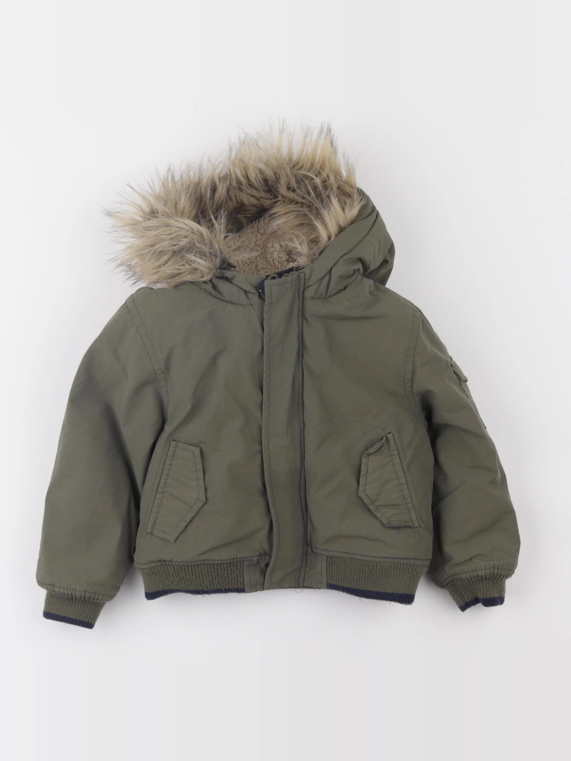 Vertbaudet - parka vert - 3 ans