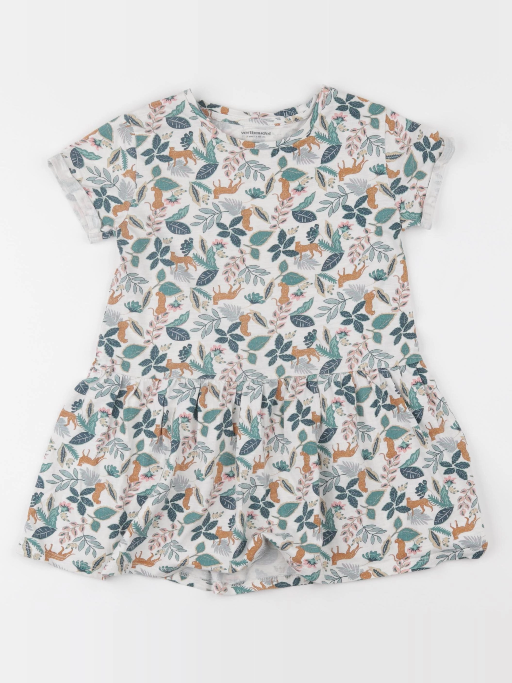 Vertbaudet - robe multicolore - 5 ans