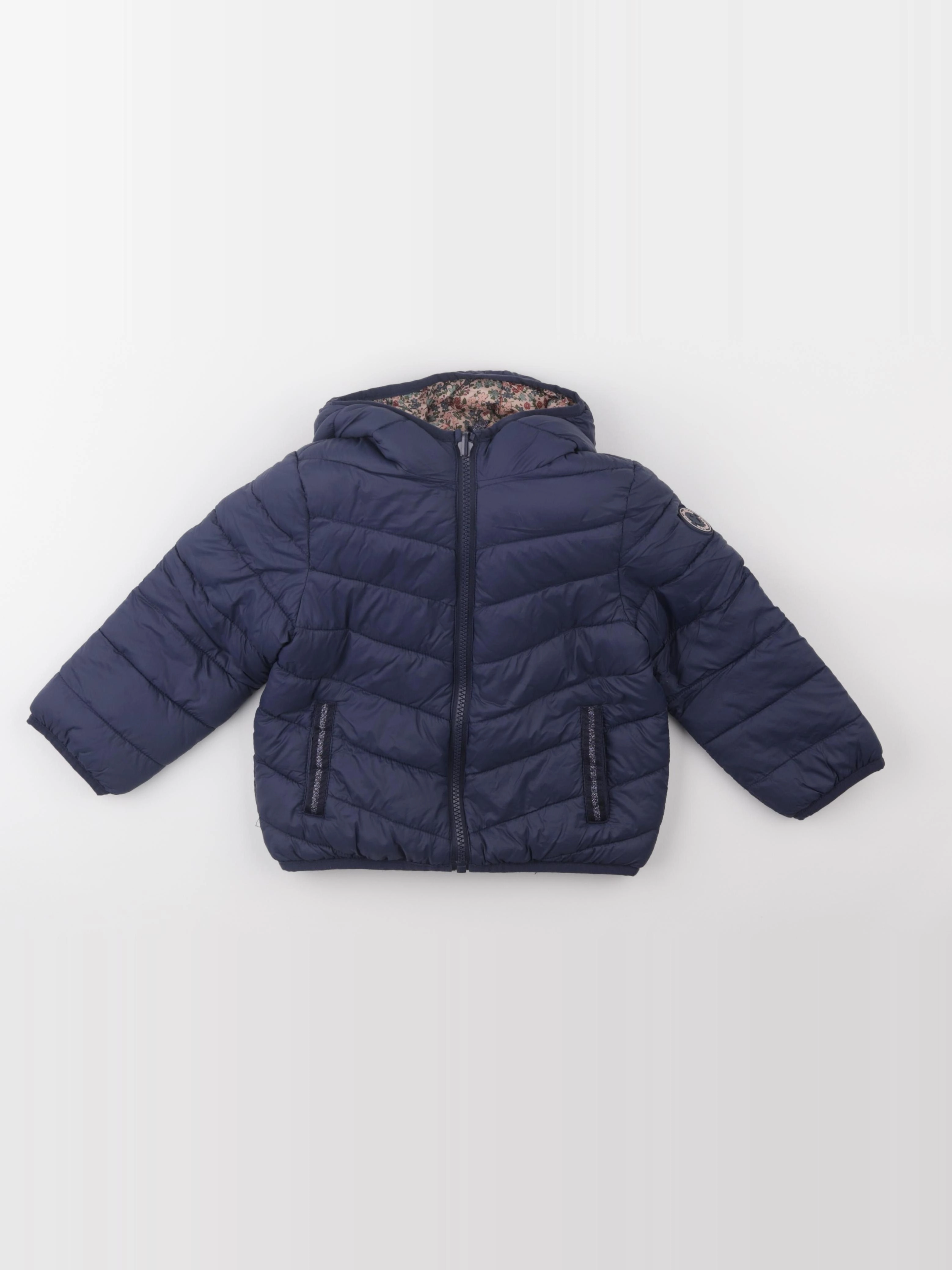 Vertbaudet - doudoune réversible bleu - 4 ans