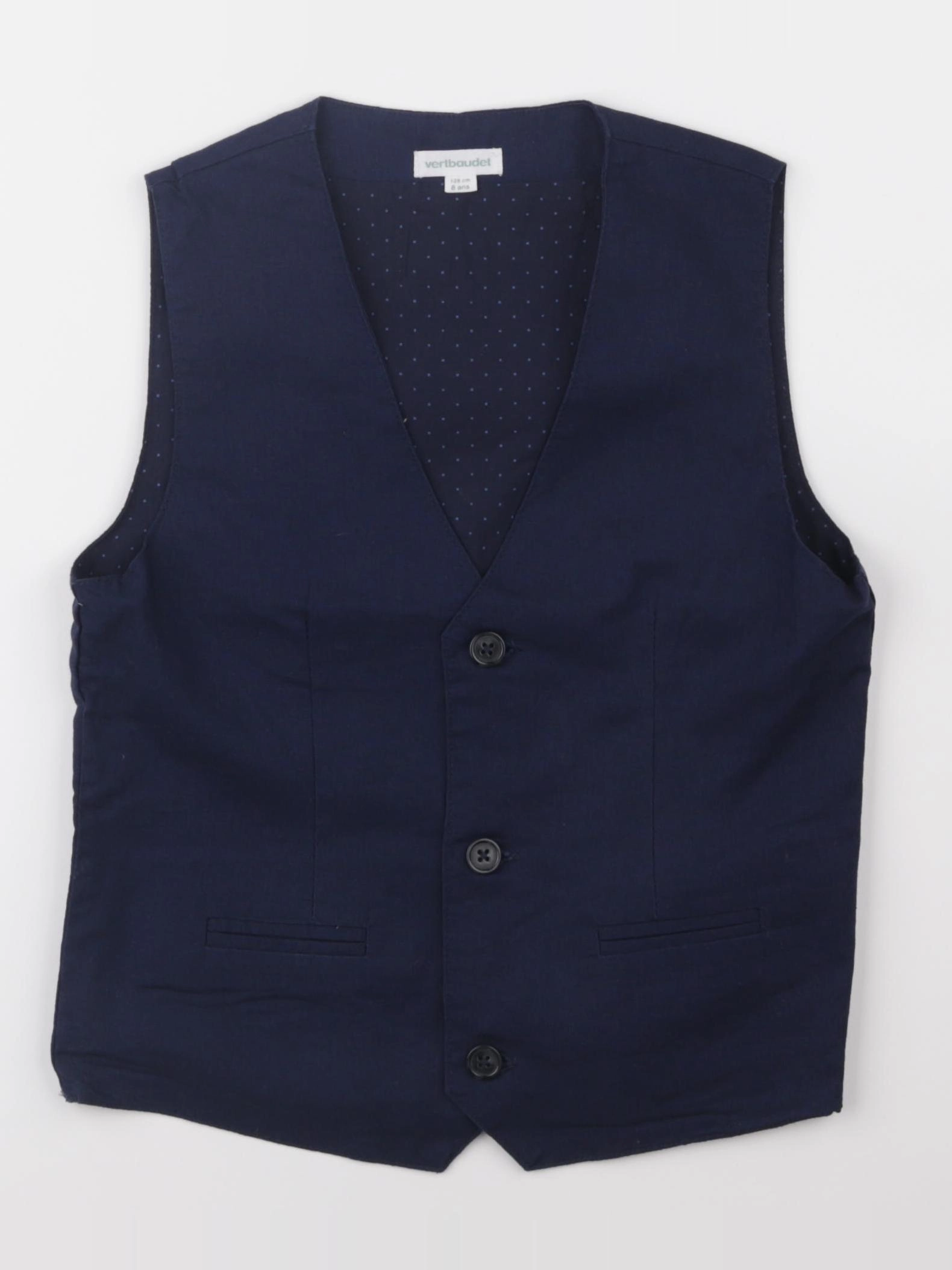 Vertbaudet - gilet bleu - 8 ans