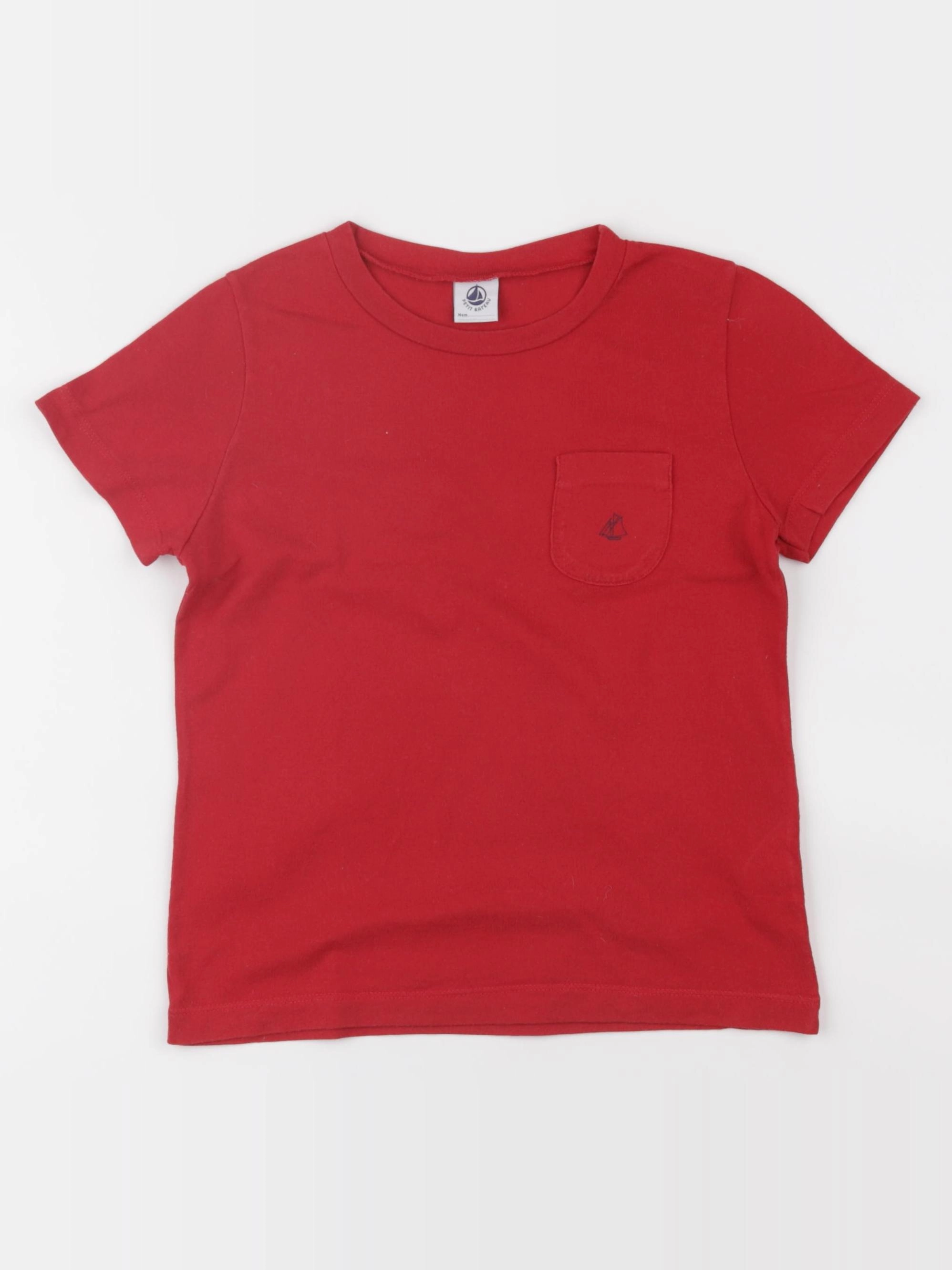 Petit Bateau - tee-shirt rouge - 6 ans