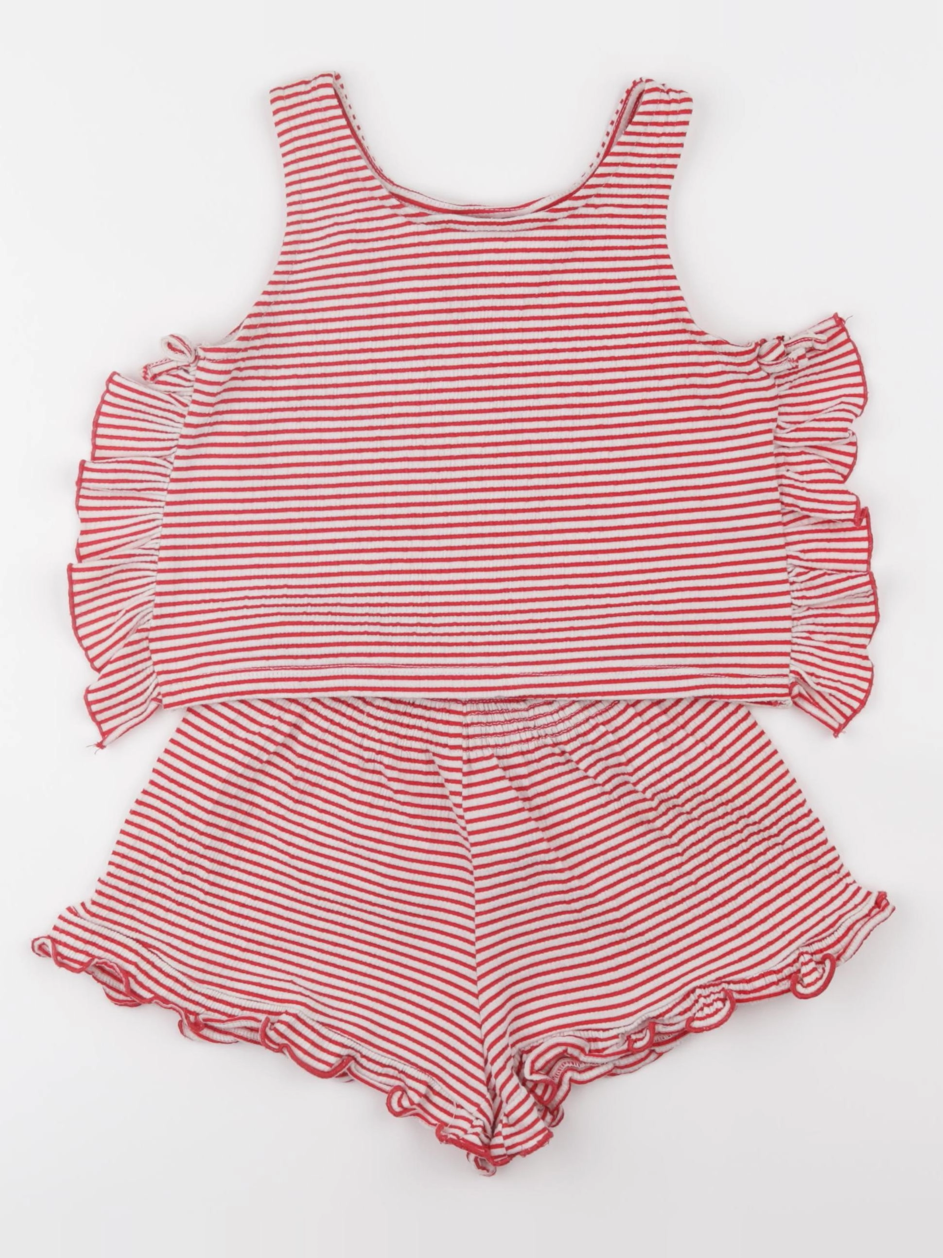 Zara - ensemble blanc, rouge - 4/5 ans