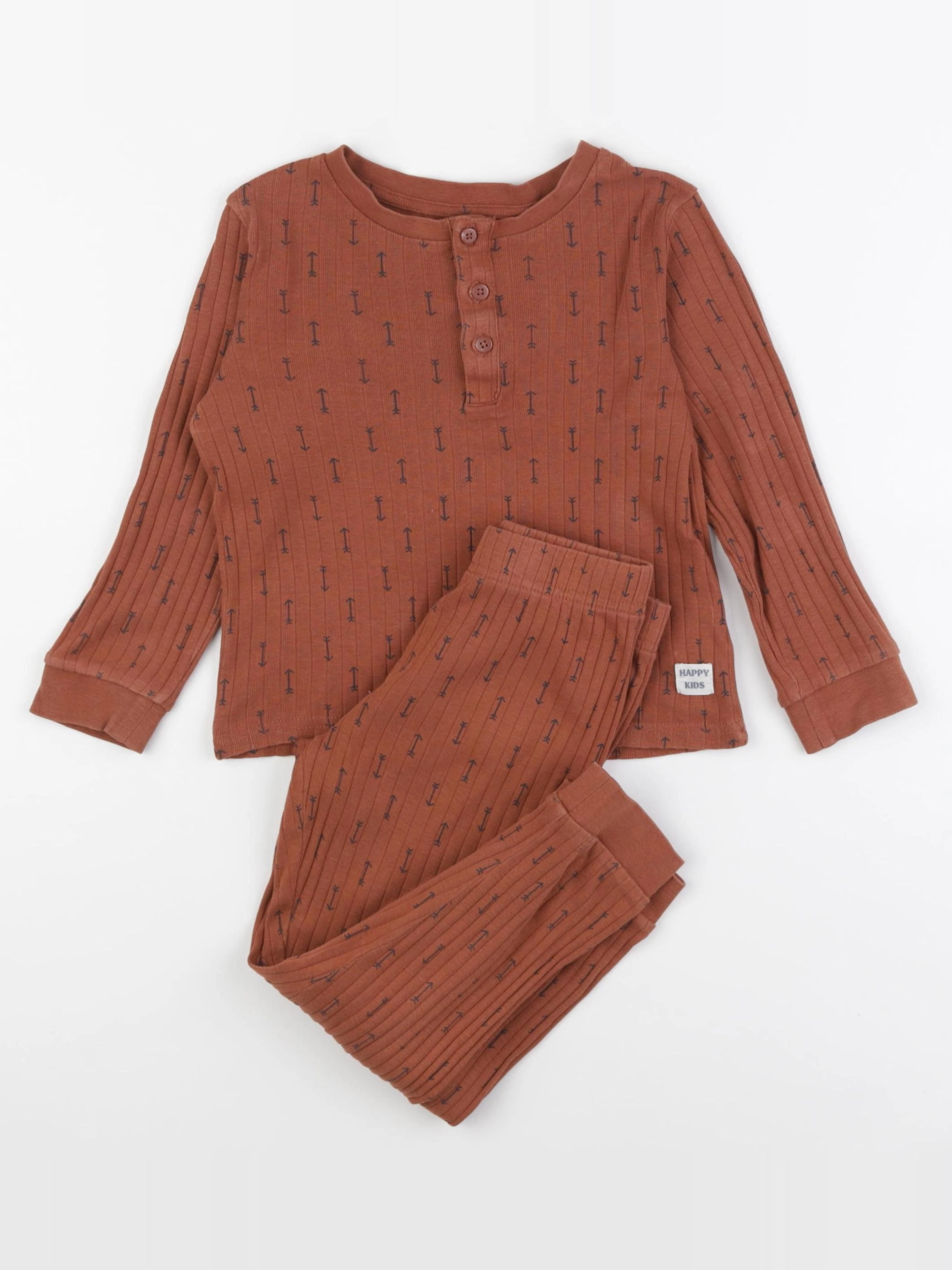 Vertbaudet - pyjama coton marron - 5 ans