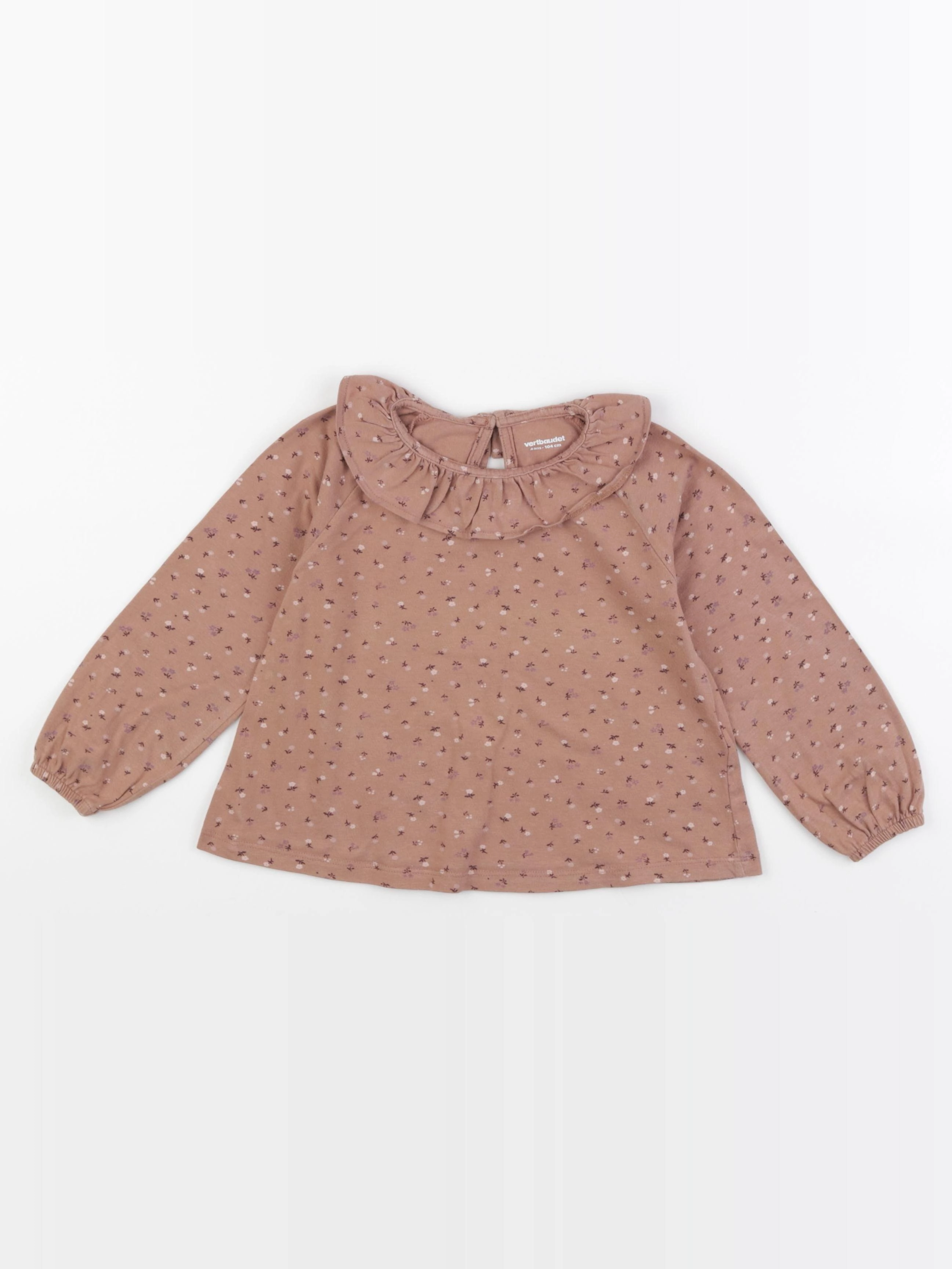 Vertbaudet - tee-shirt marron - 4 ans