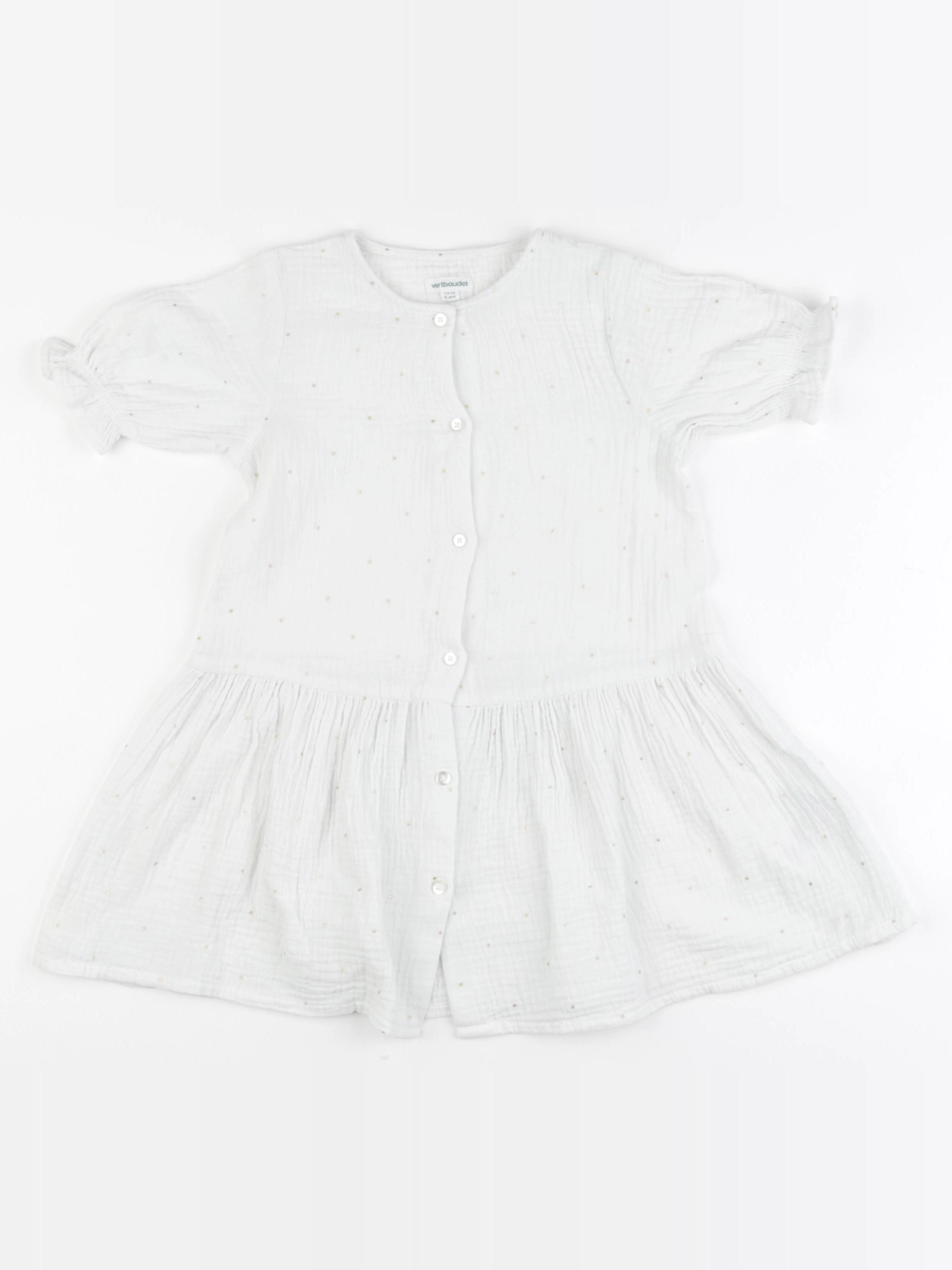 Vertbaudet - robe blanc - 5 ans