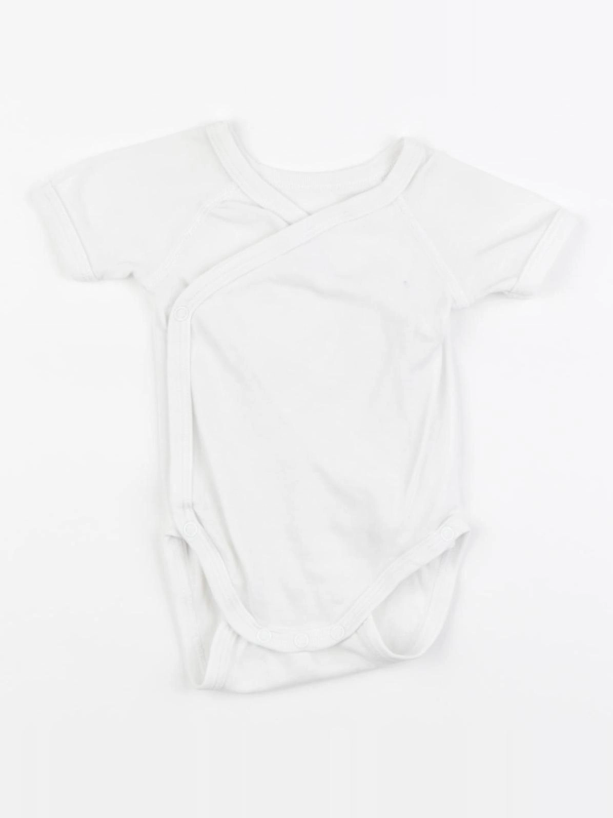 Petit Bateau - body blanc - 1 mois