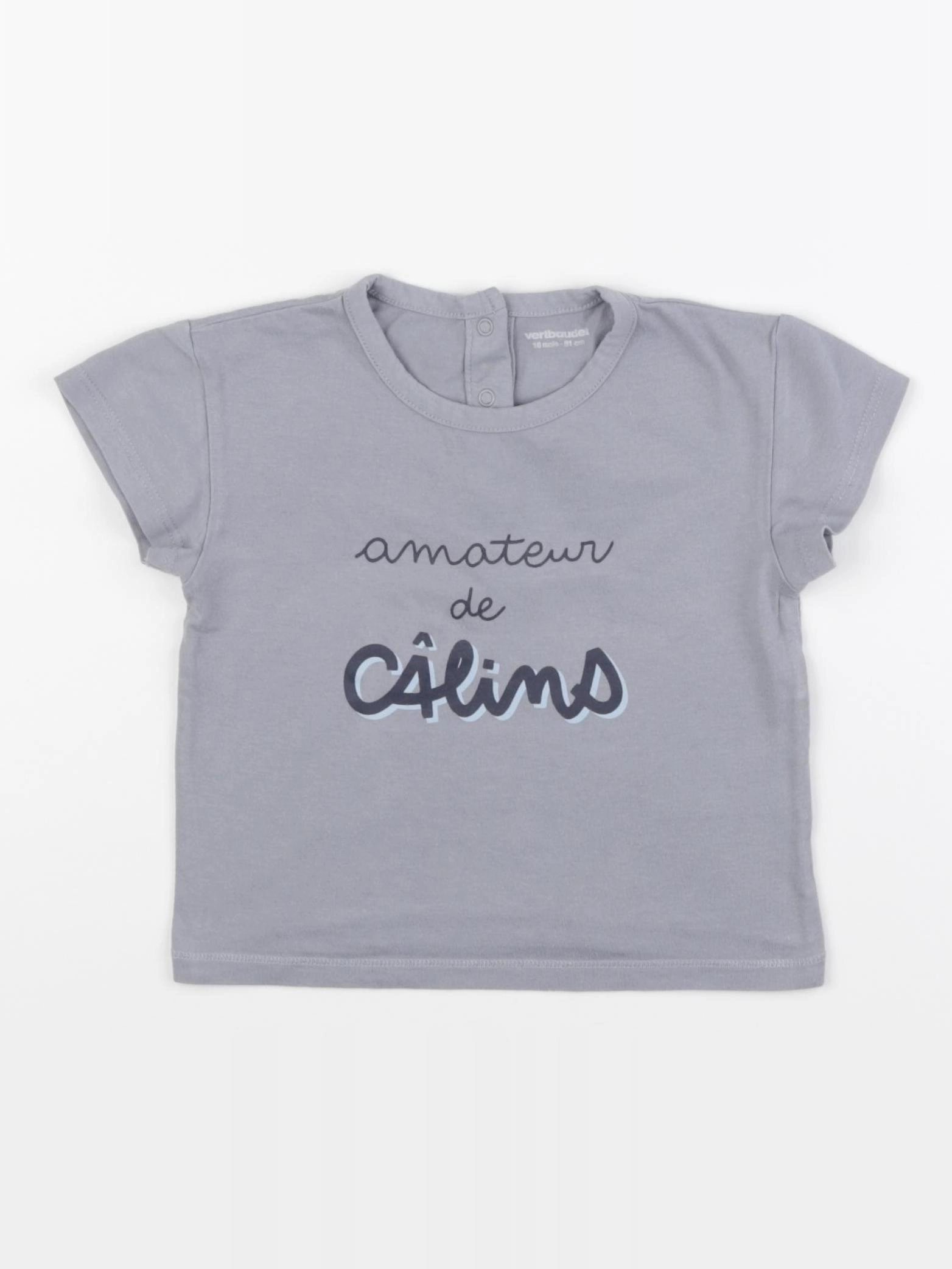 Vertbaudet - tee-shirt bleu - 18 mois