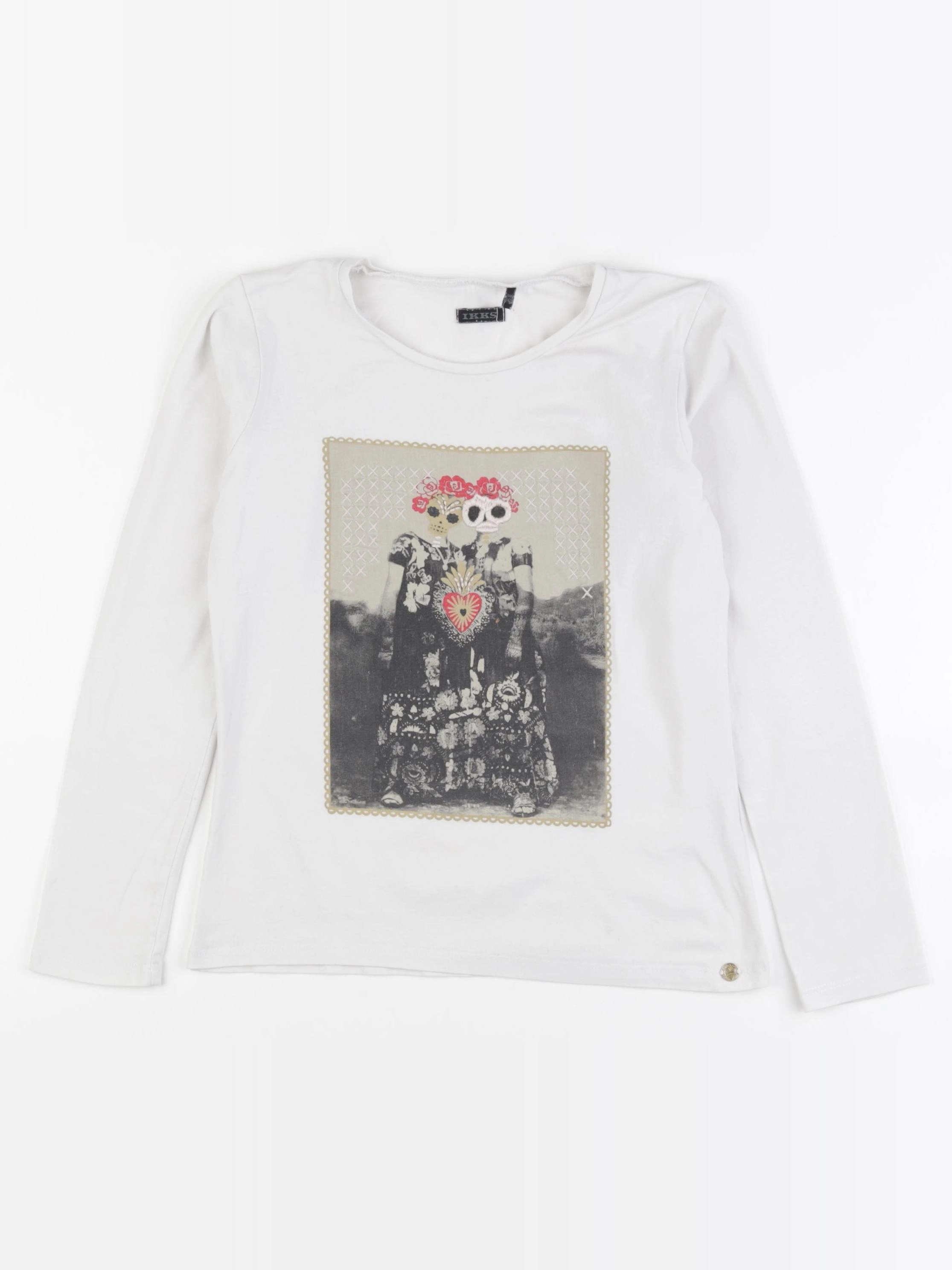 IKKS - tee-shirt blanc - 10 ans