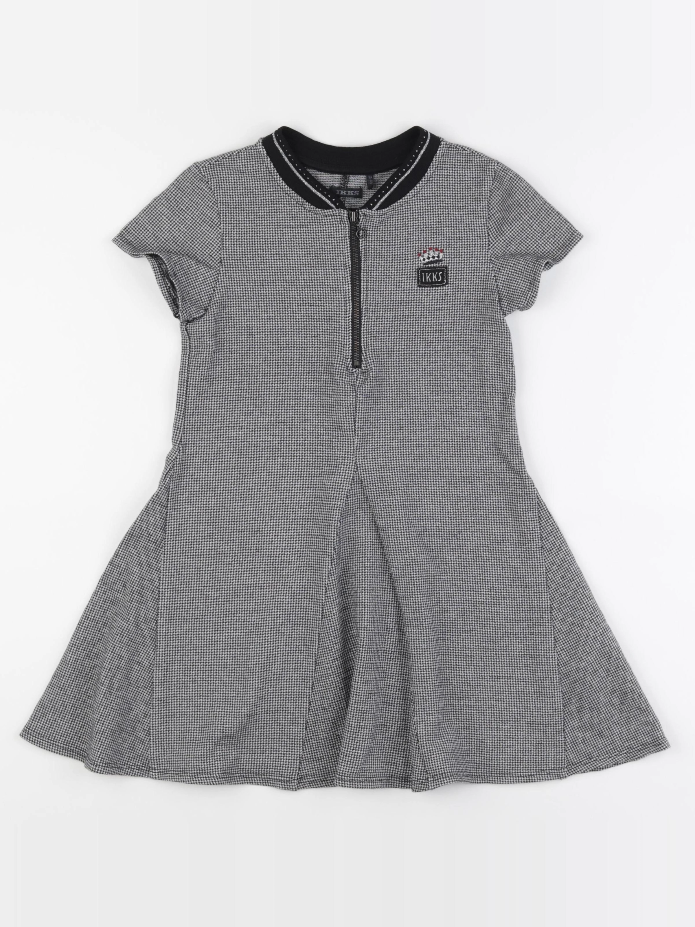 IKKS - robe noir, gris - 8 ans