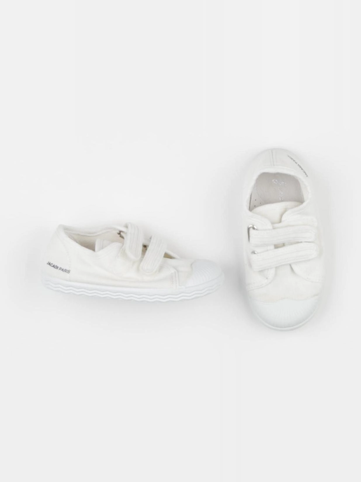 Jacadi - tennis à scratch/ lacets blanc - pointure 23
