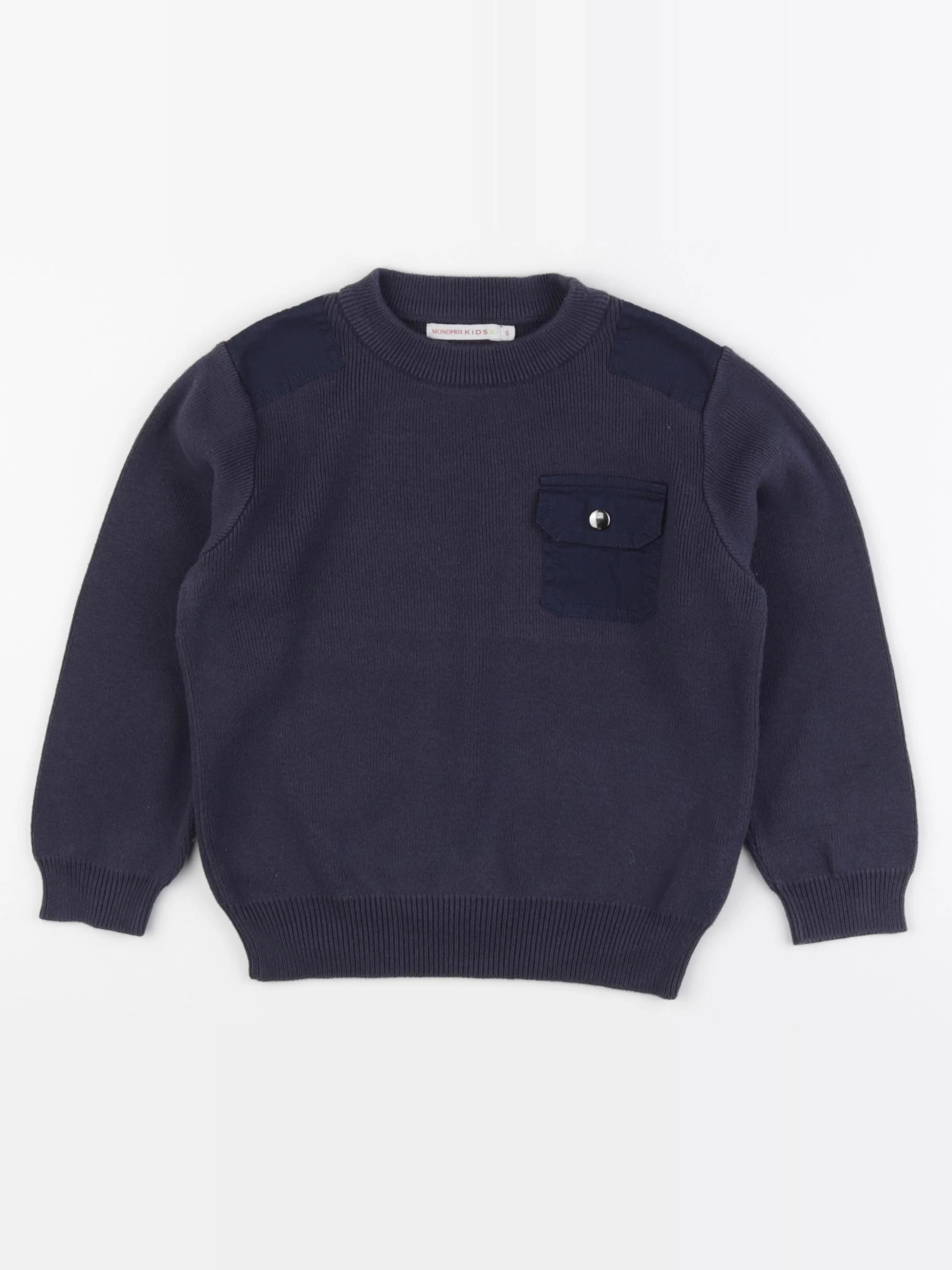Monoprix - pull bleu - 5 ans