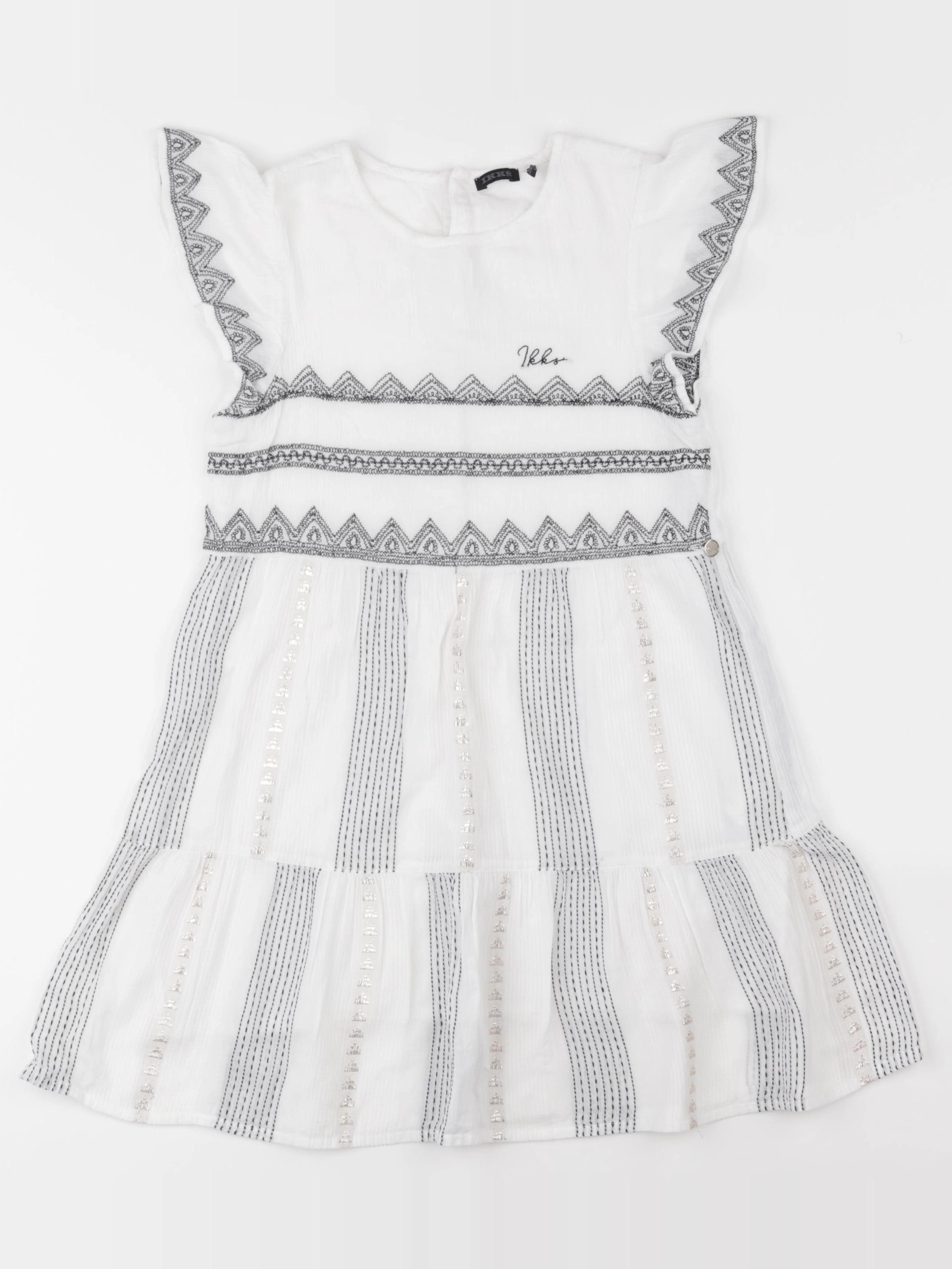 IKKS - robe blanc - 8 ans