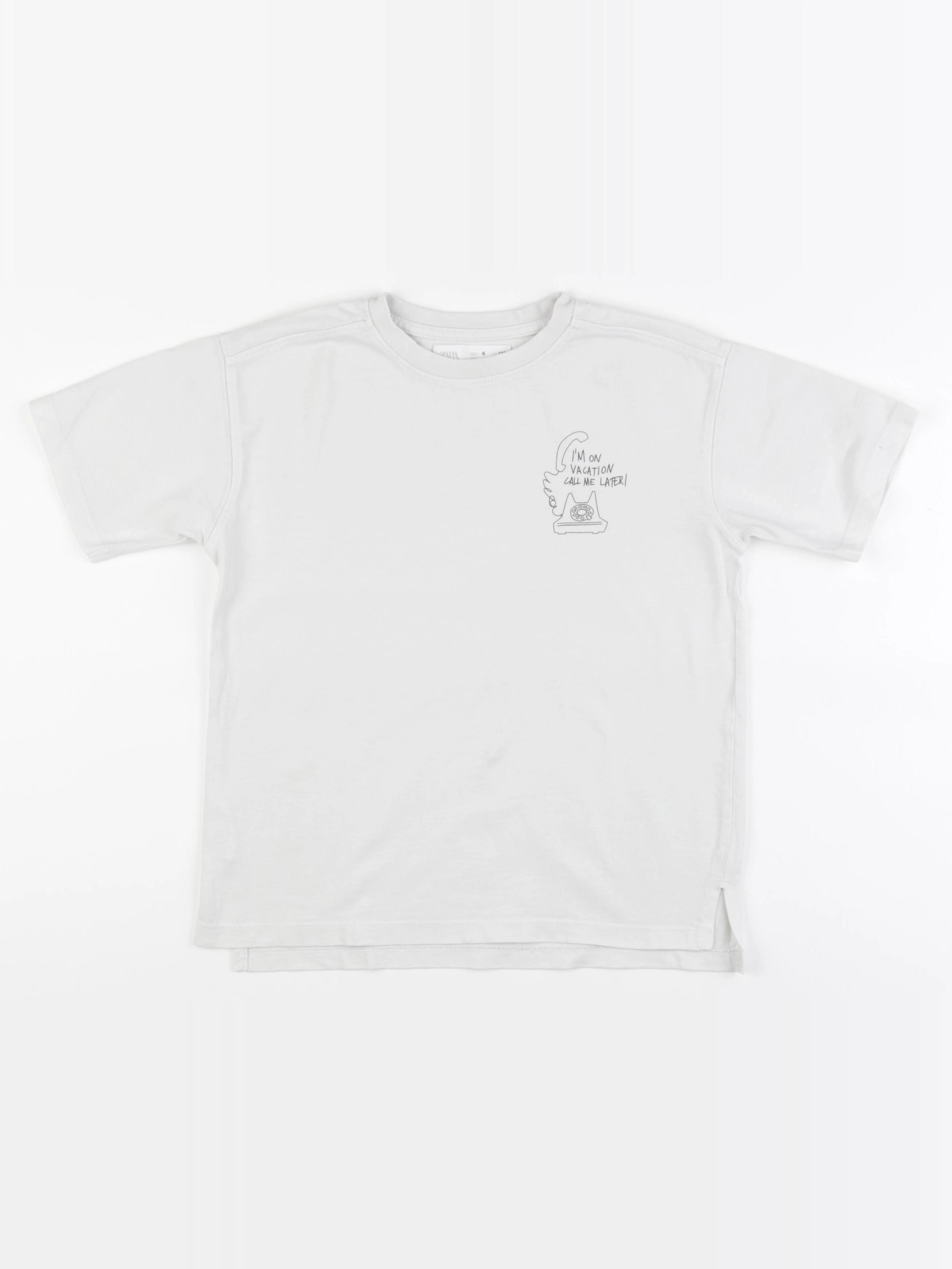 Zara - tee-shirt blanc - 6 ans