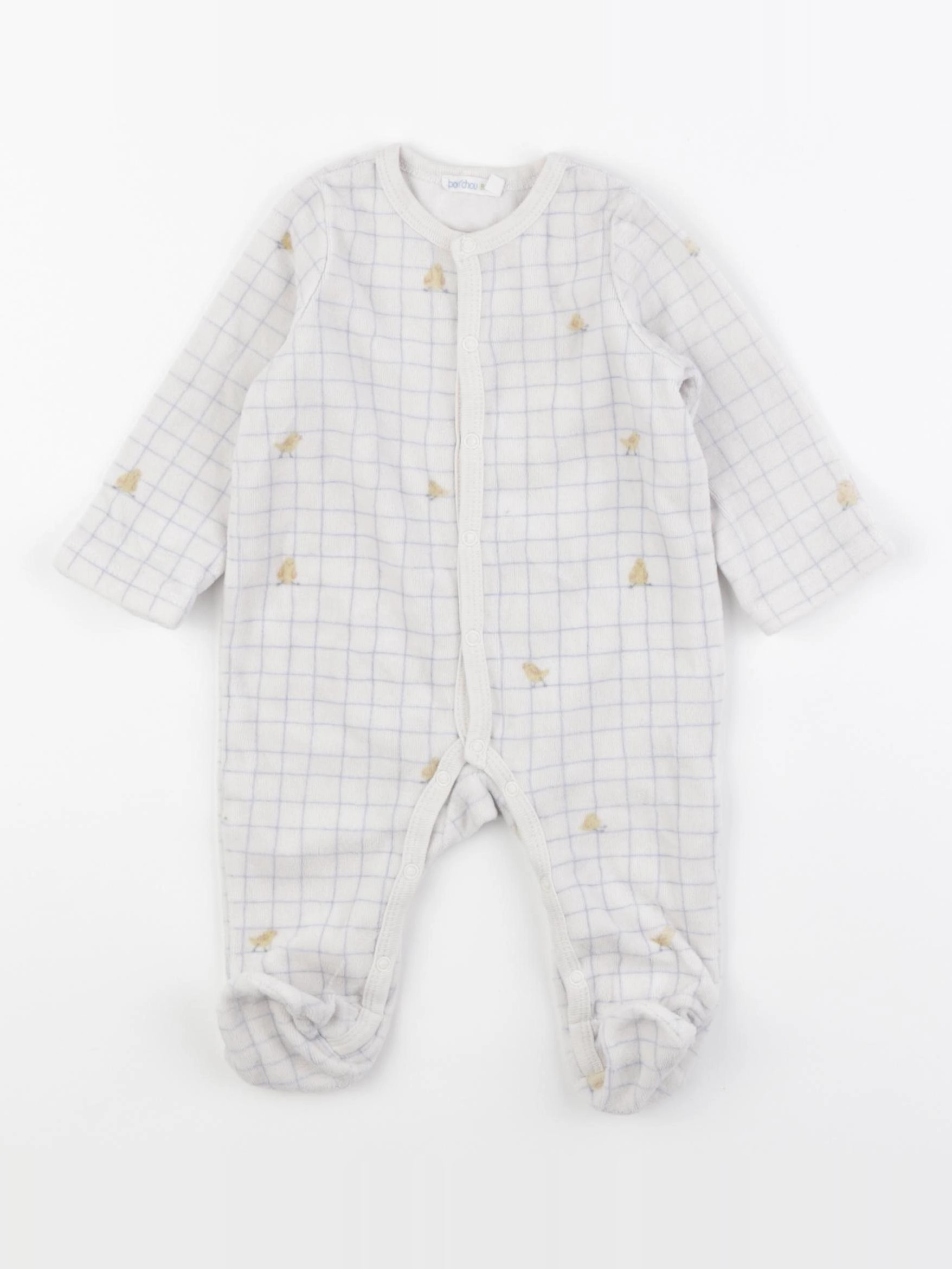 Boutchou - pyjama velours gris - 3 mois