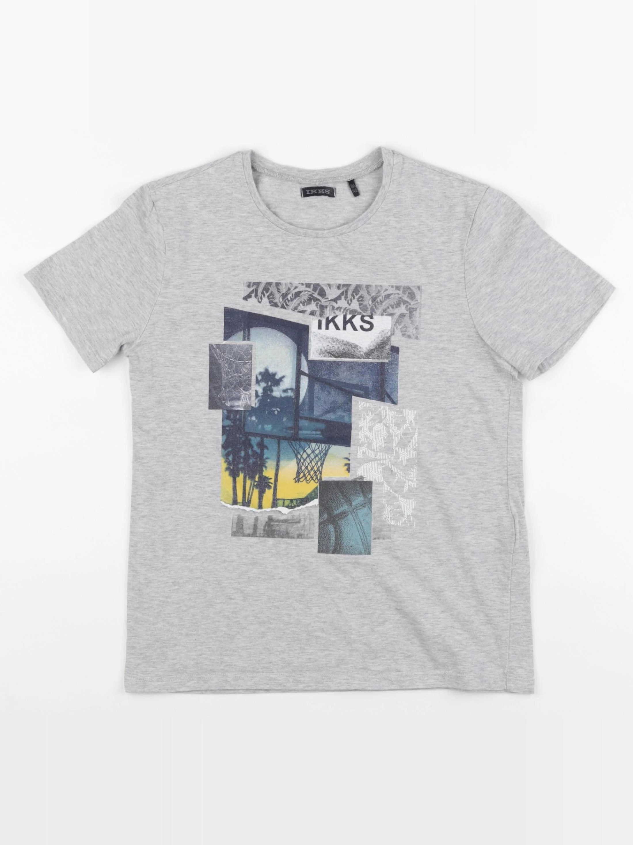 IKKS - tee-shirt gris - 10 ans
