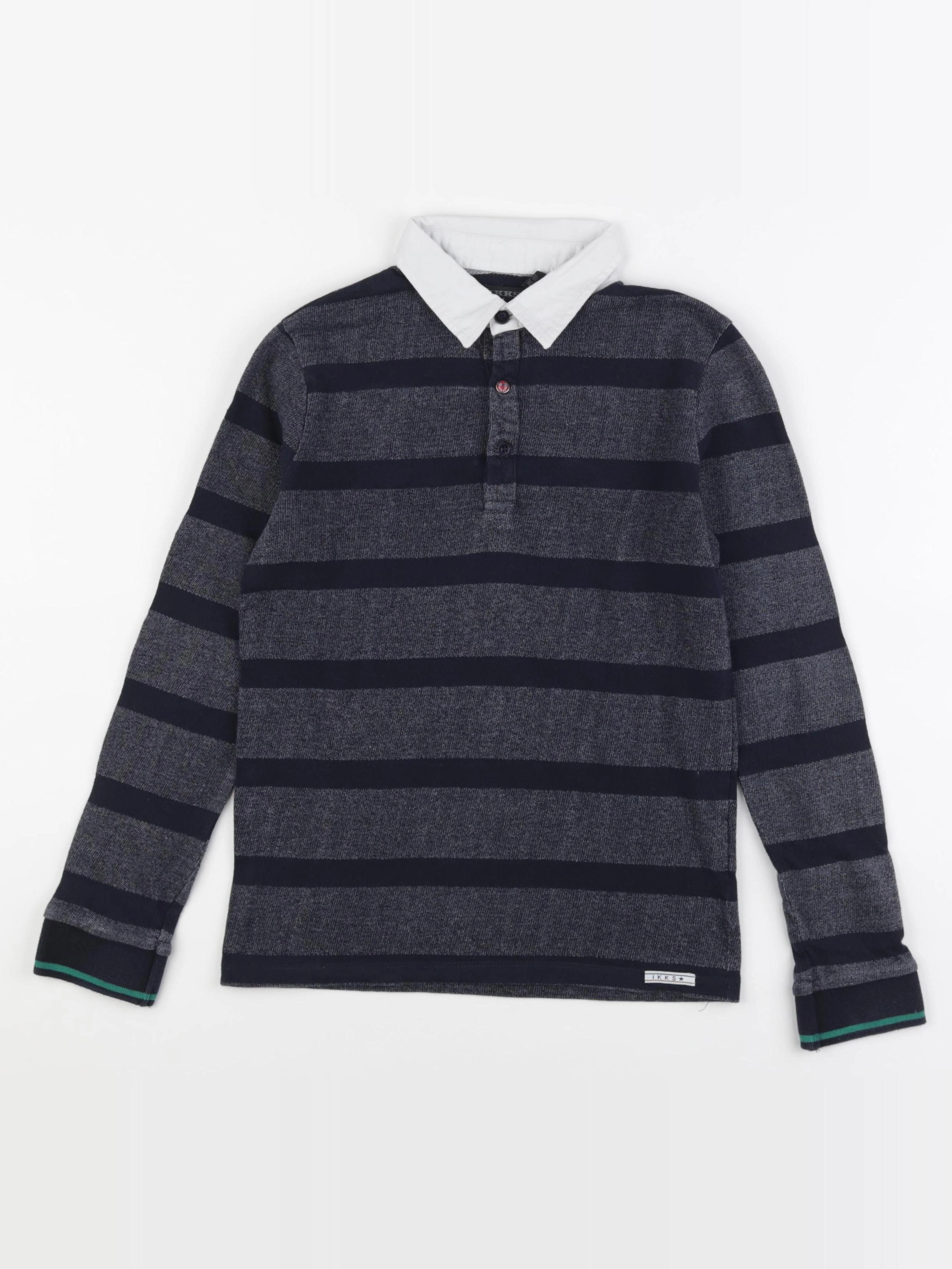 IKKS - polo imprimé au dos bleu - 10 ans