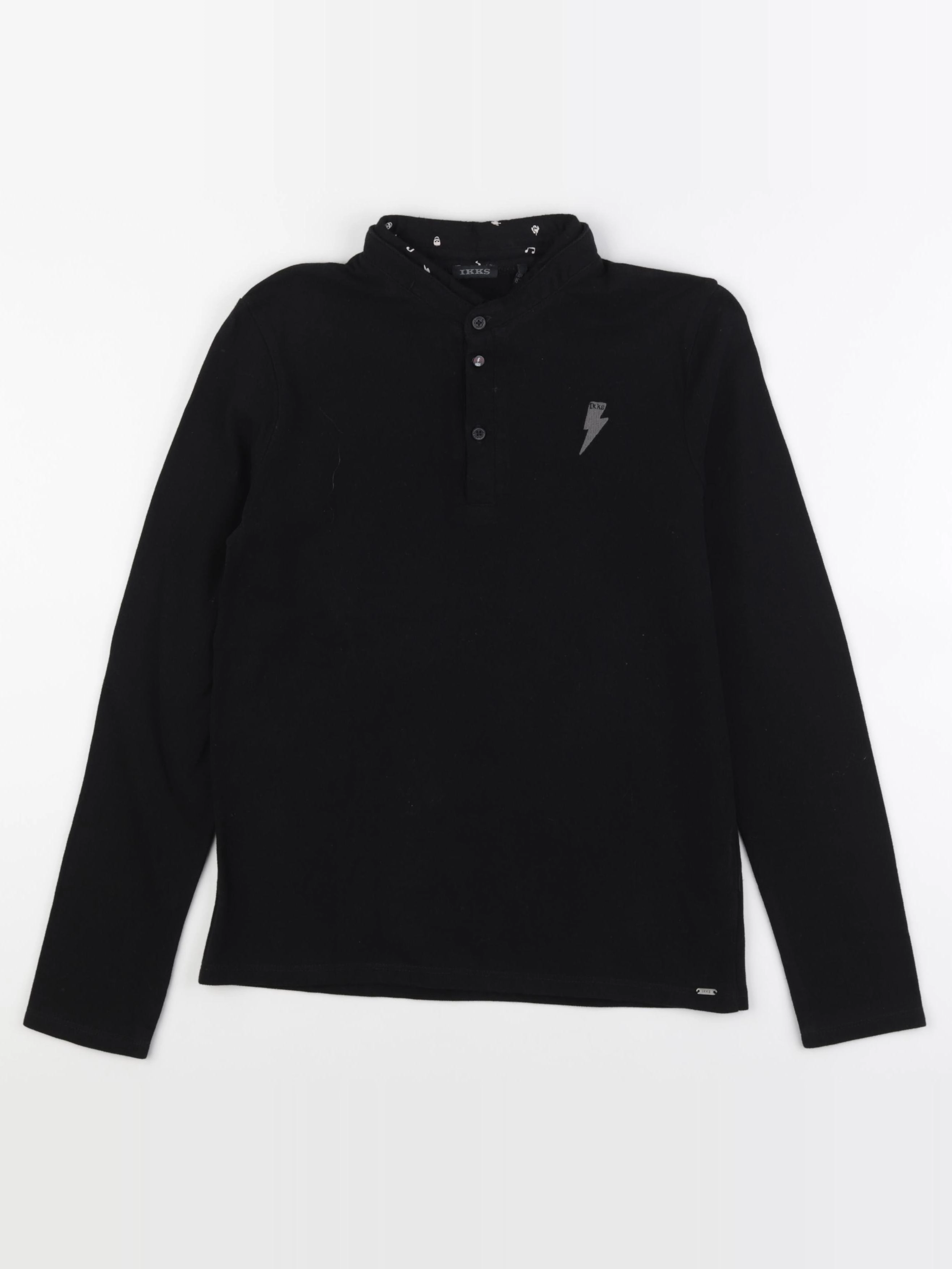 IKKS - polo imprimé au dos noir - 12 ans