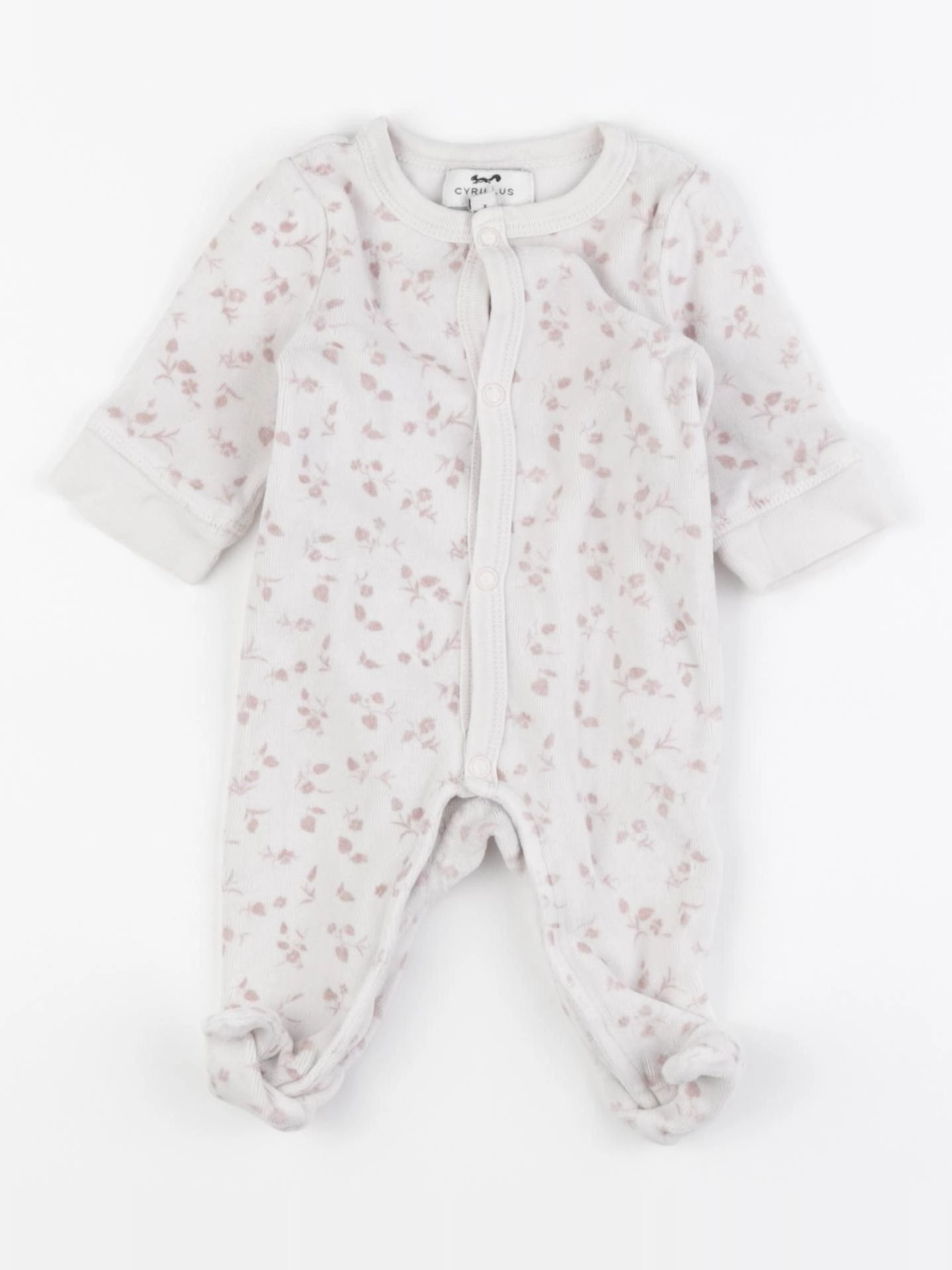Cyrillus - pyjama velours rose - 1 mois
