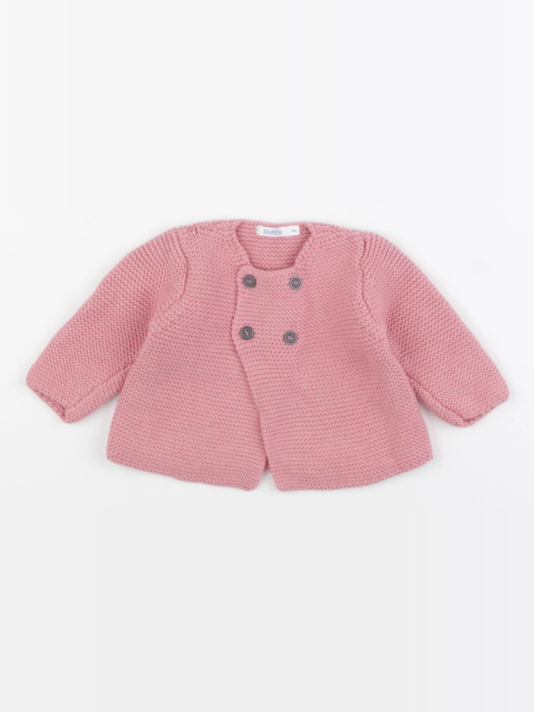 Boutchou - gilet rose - 6 mois