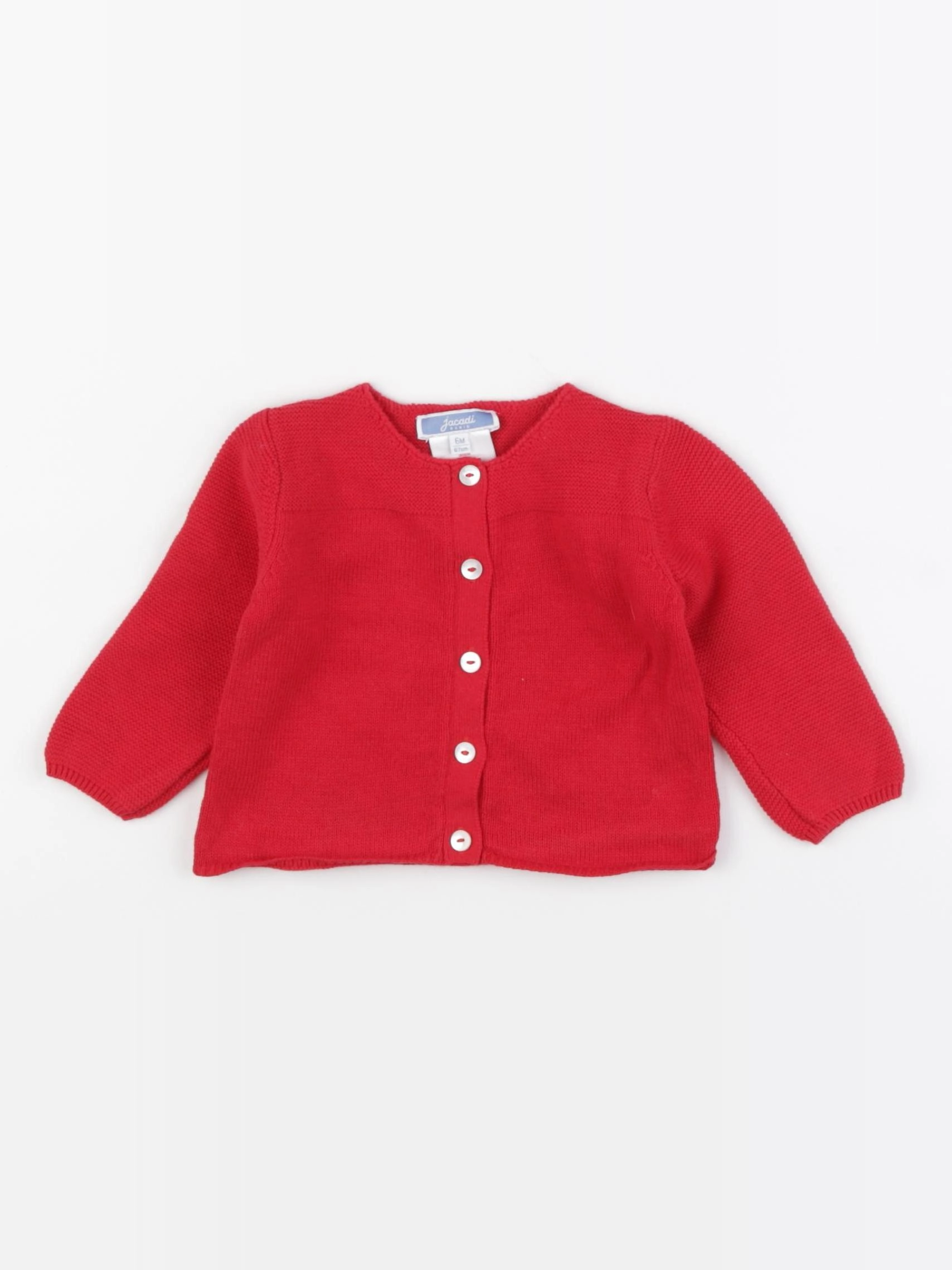 Jacadi - gilet rouge - 6 mois