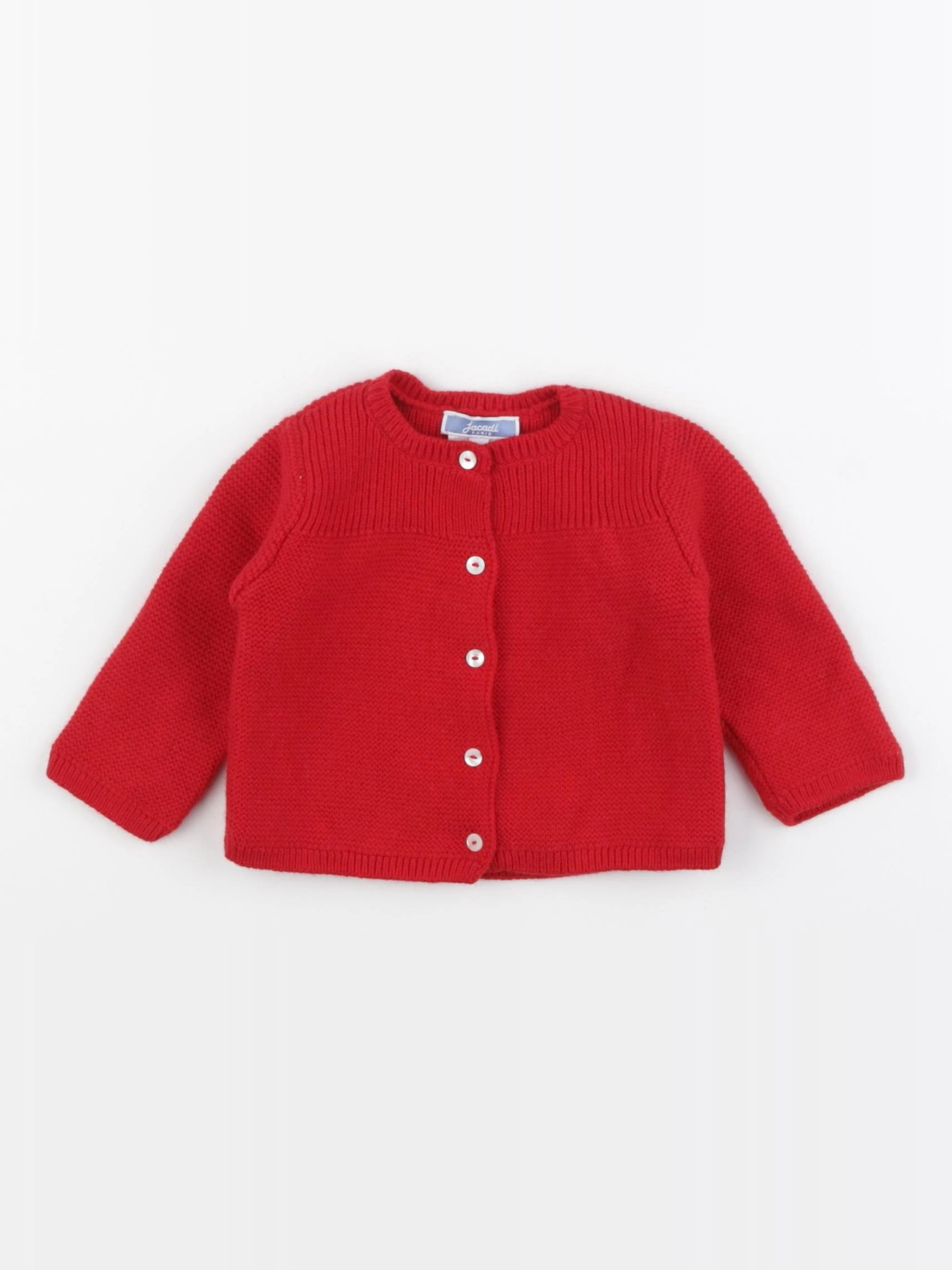 Jacadi - gilet rouge - 6 mois