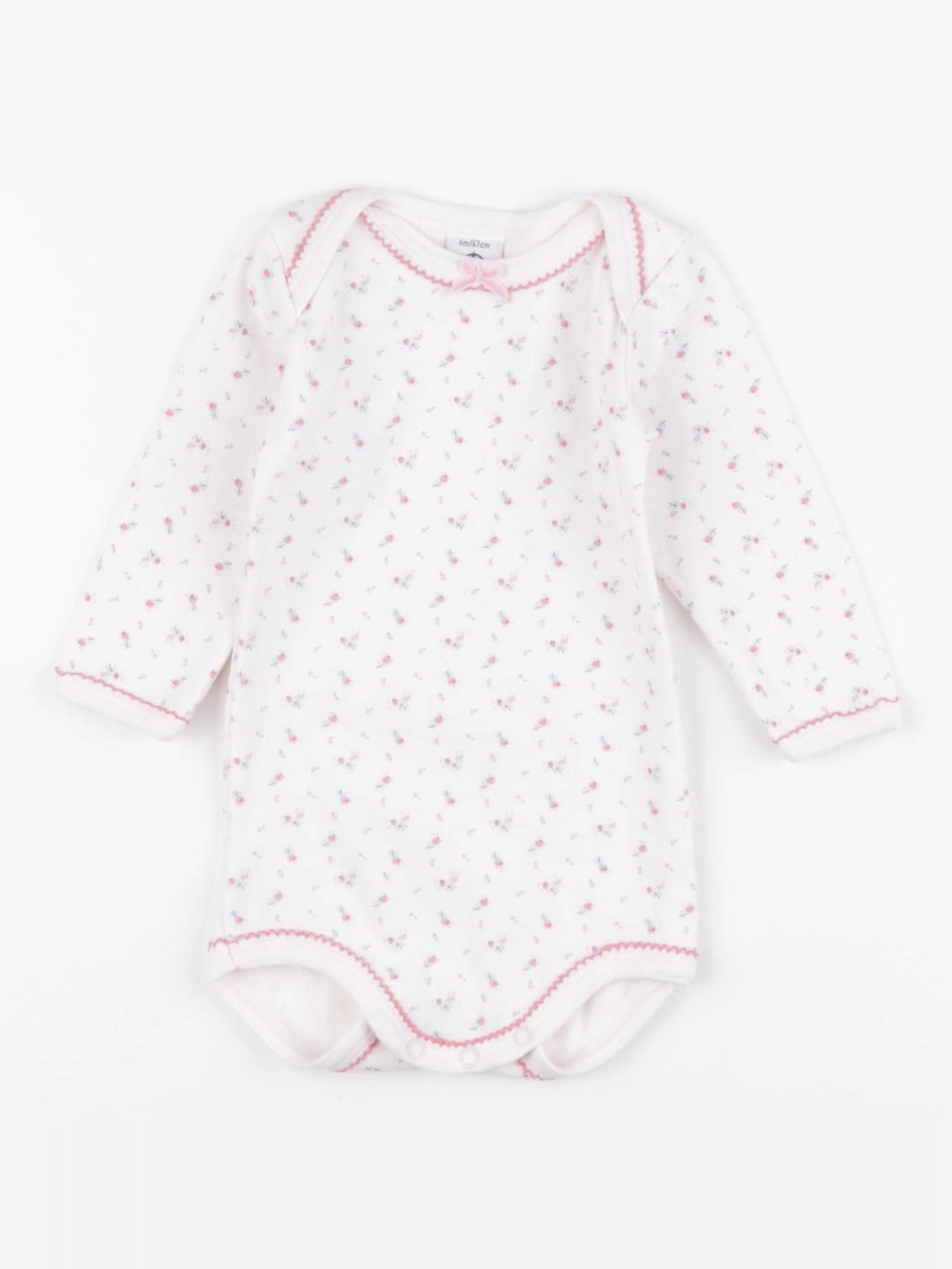 Petit Bateau - body rose - 6 mois