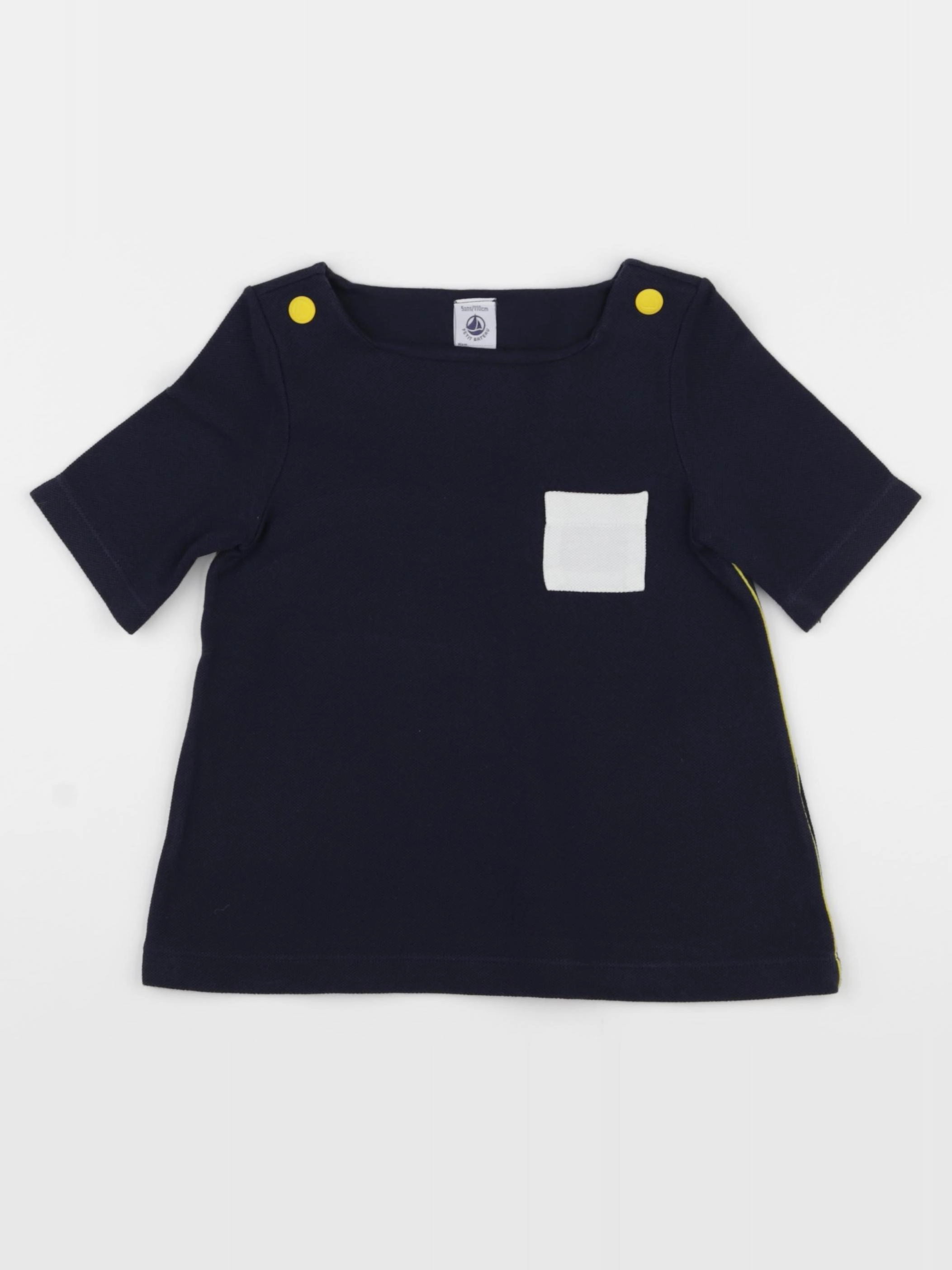 Petit Bateau - tee-shirt bleu - 4 ans