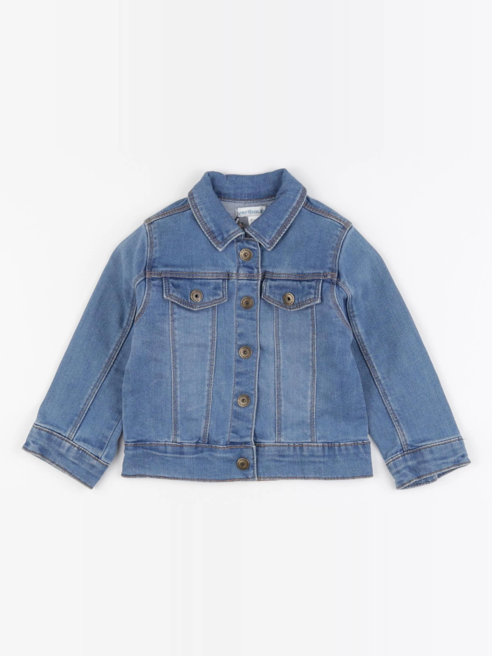 Vertbaudet - veste imprimé au dos bleu - 18 mois