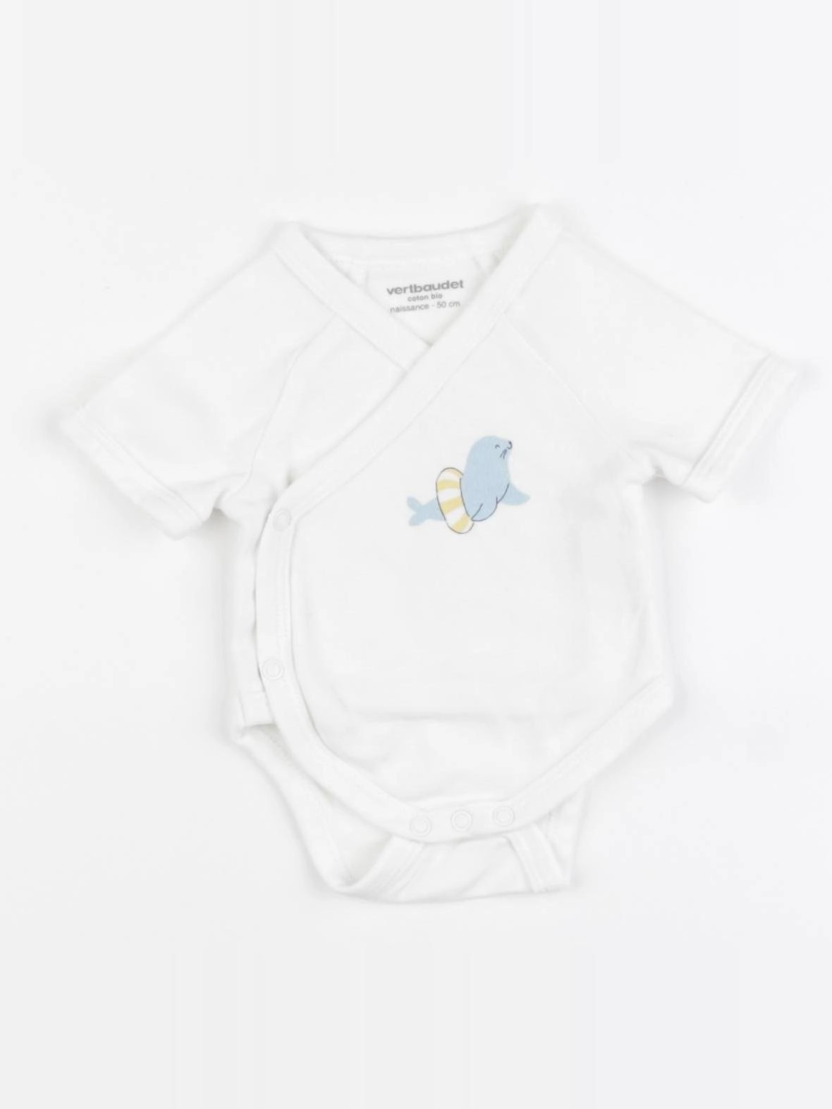 Vertbaudet - body blanc - 0 mois