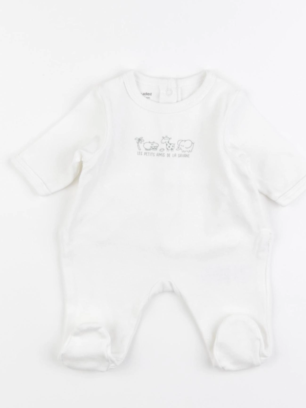 Vertbaudet - pyjama coton blanc - 0 mois