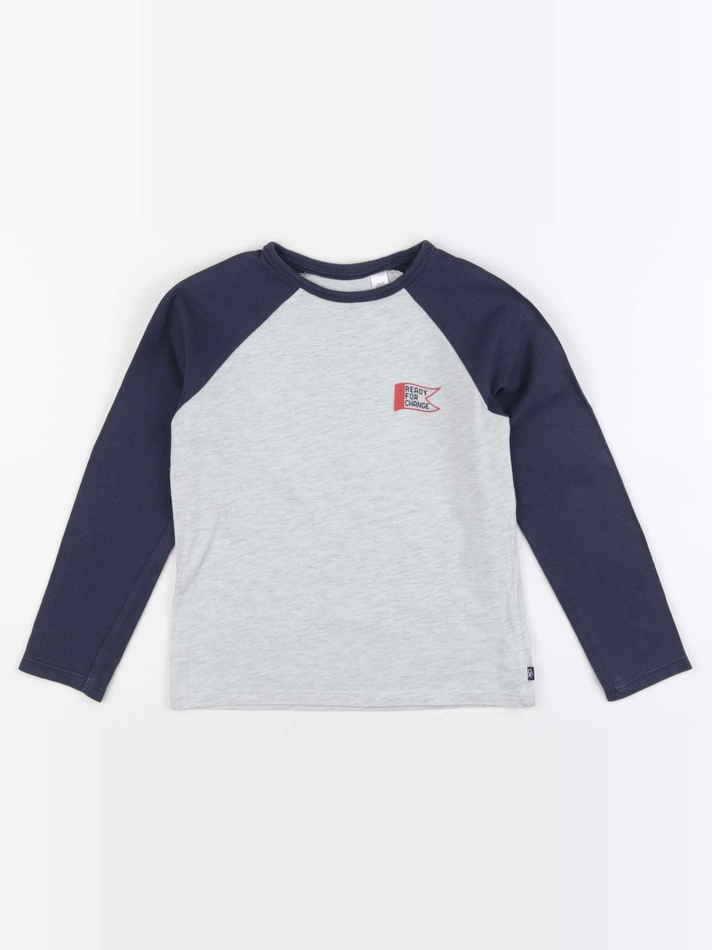 Okaidi - tee-shirt bleu, gris - 6 ans