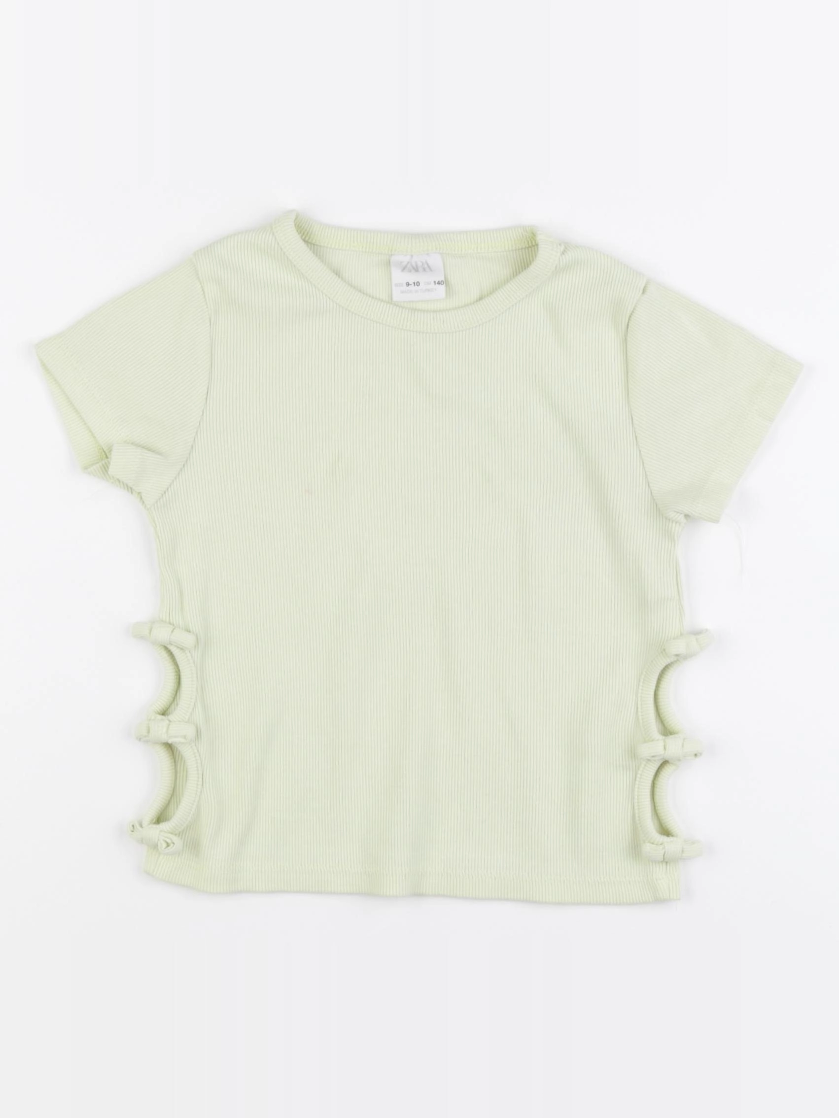 Zara - tee-shirt court jaune - 9/10 ans