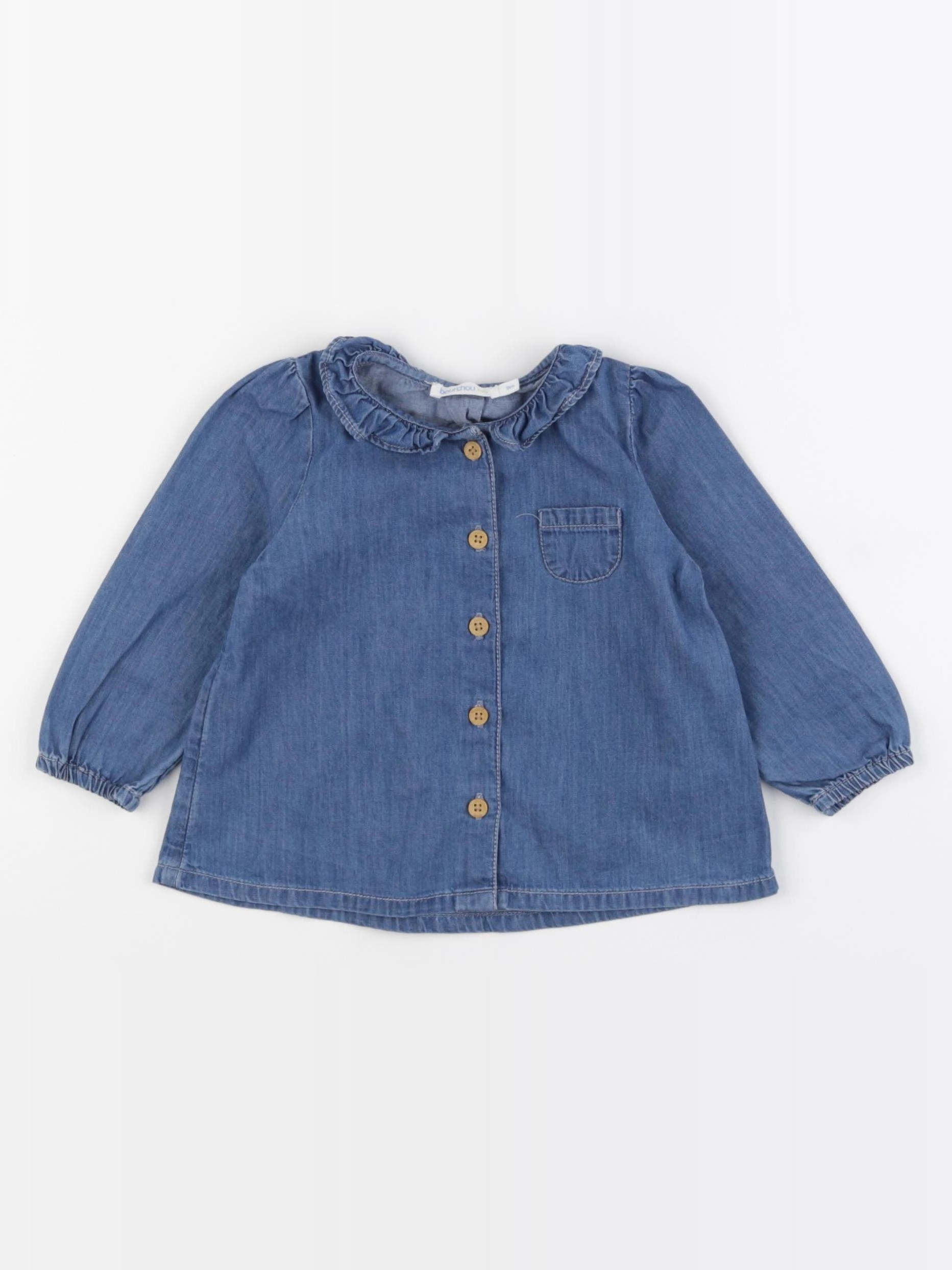 Boutchou - blouse bleu - 9 mois