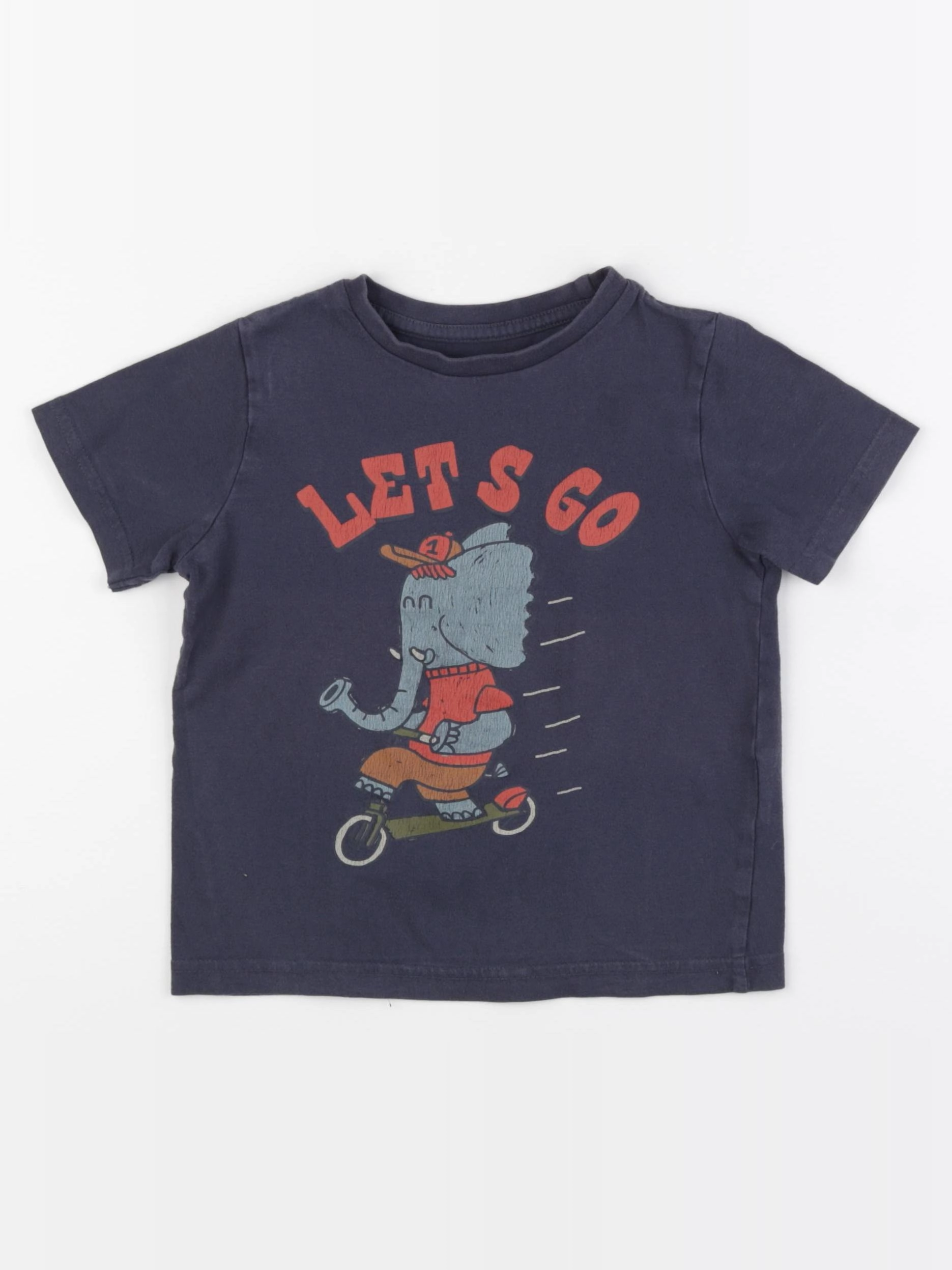 Vertbaudet - tee-shirt bleu, multicolore - 5 ans