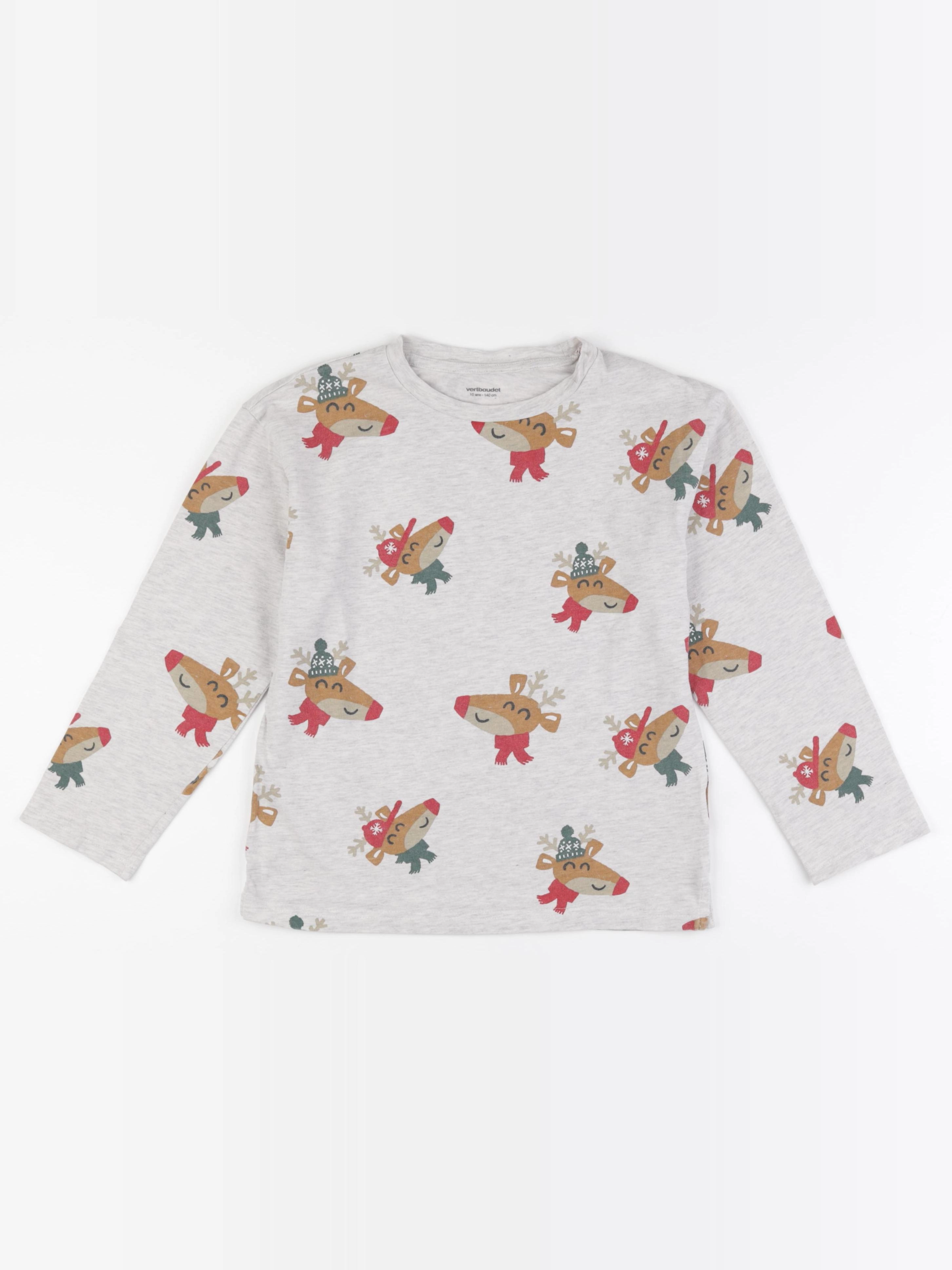 Vertbaudet - tee-shirt gris, multicolore - 6 ans