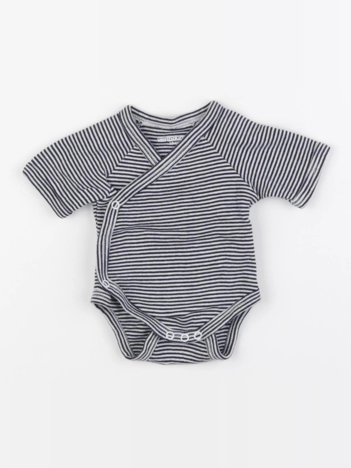 Vertbaudet - body blanc, bleu - 0 mois