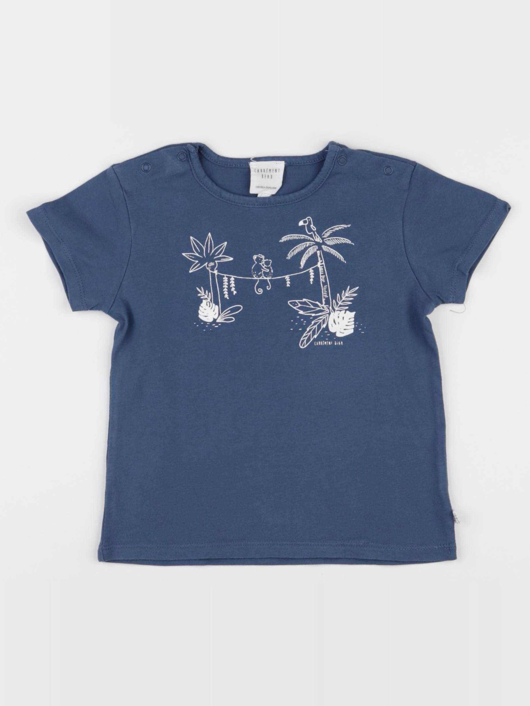 Carrément Beau - tee-shirt bleu - 3 ans