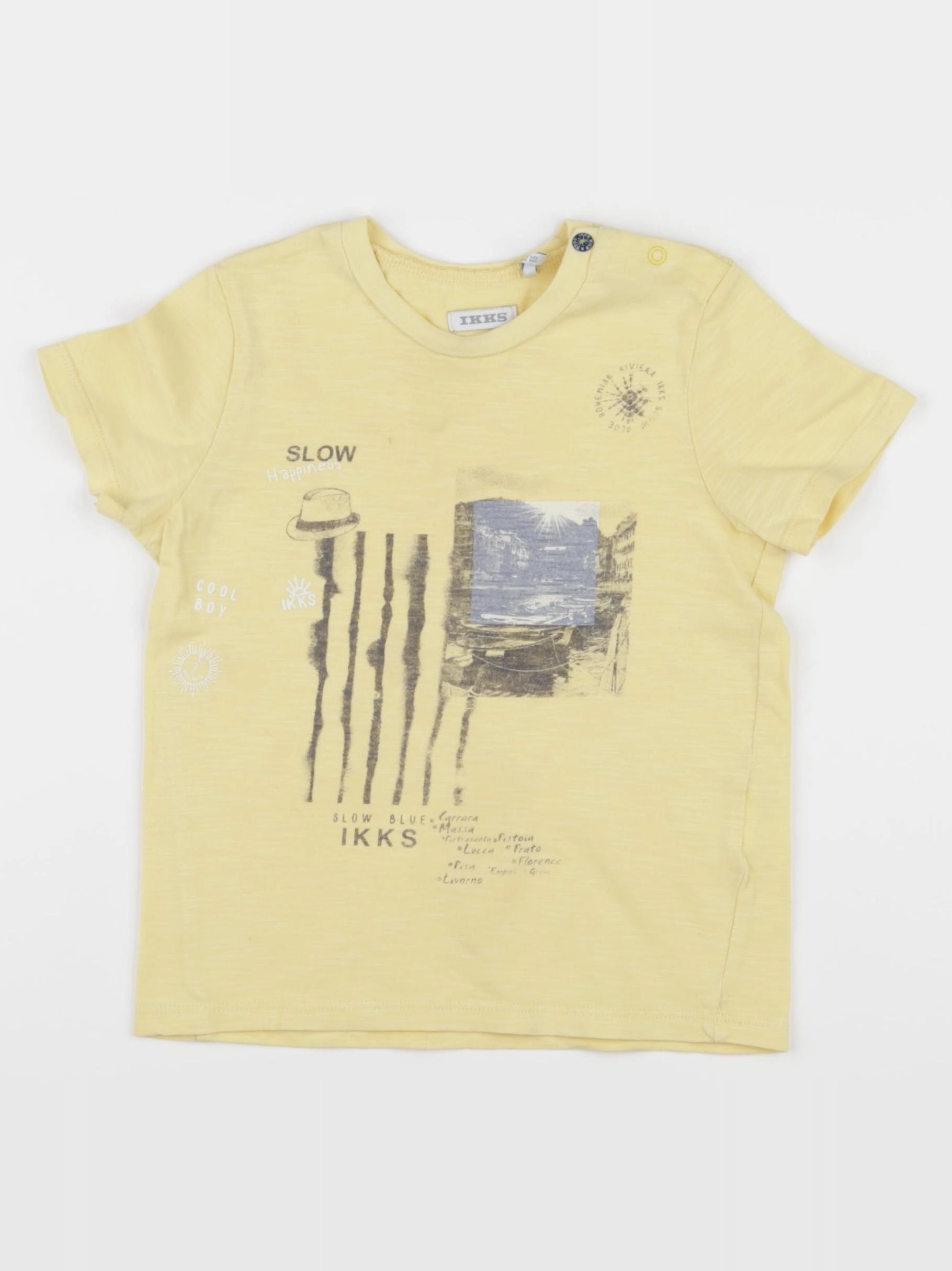 IKKS - tee-shirt jaune - 2 ans