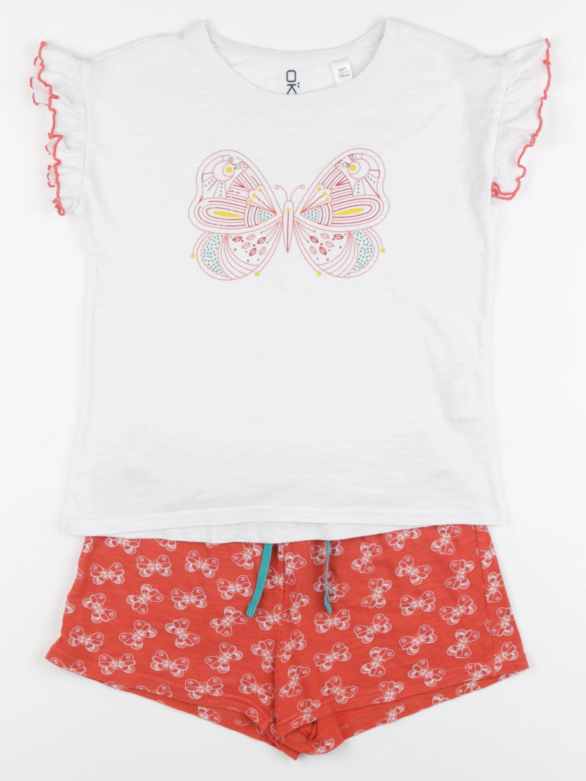 Okaidi - pyjama coton blanc - 8 ans