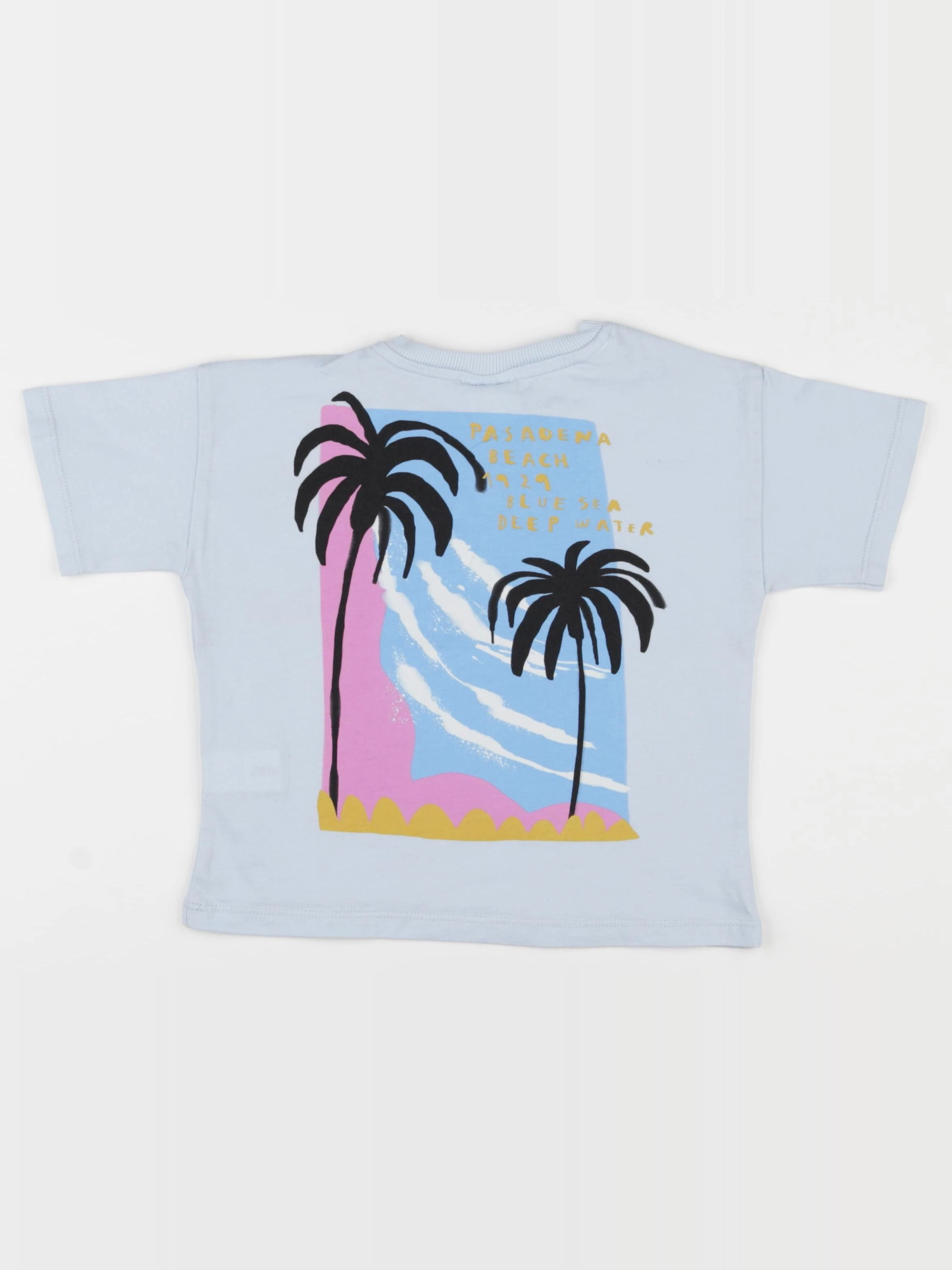 Zara - tee-shirt imprimé au dos bleu - 2 ans