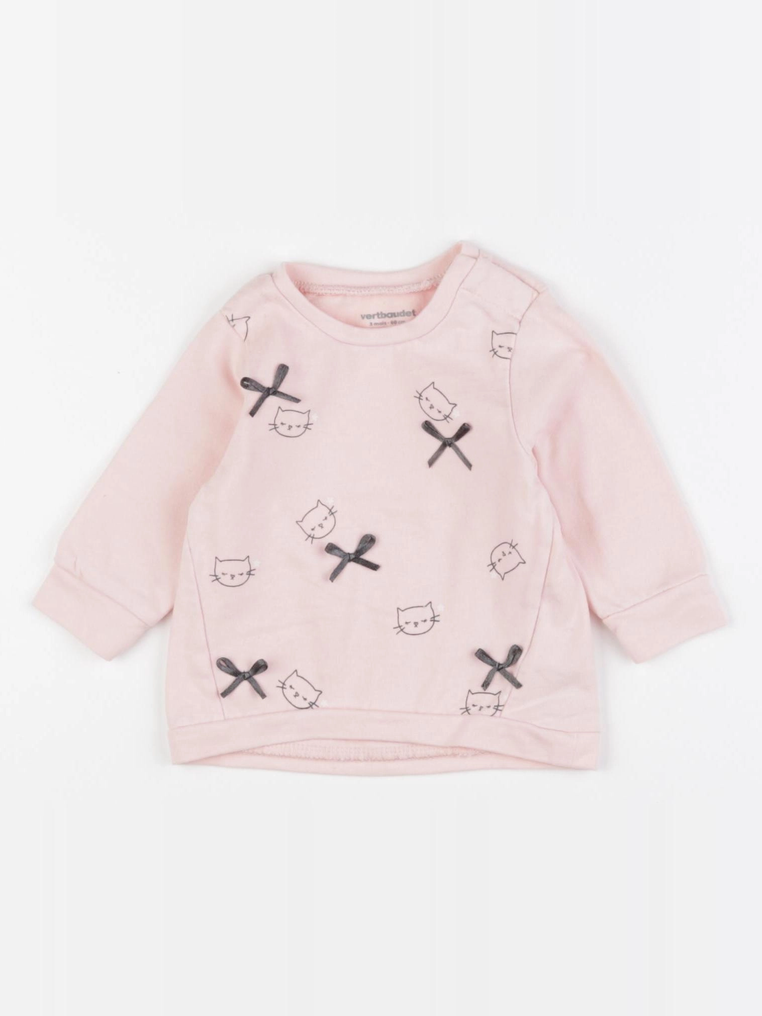 Vertbaudet - tee-shirt rose - 3 mois