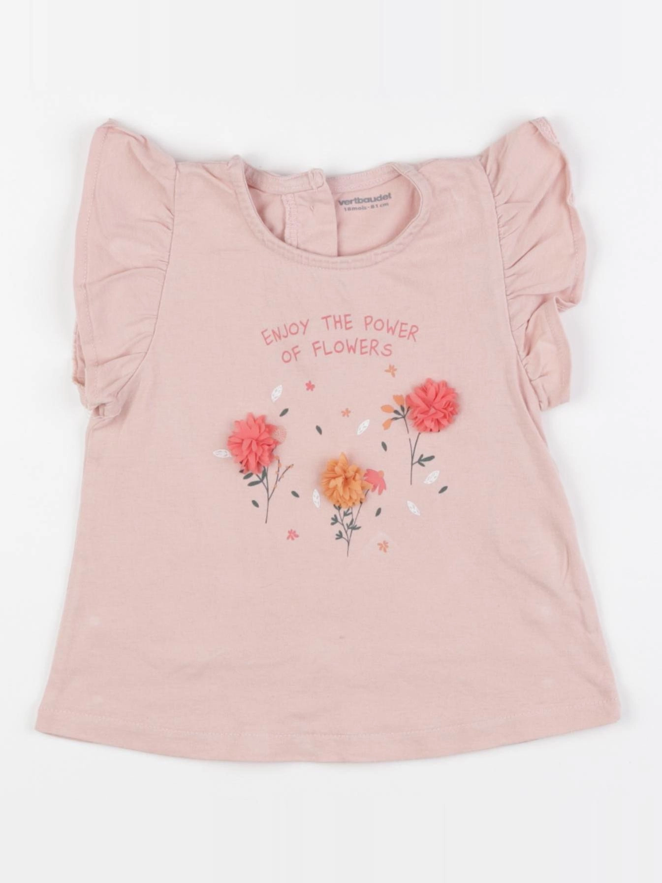 Vertbaudet - tee-shirt rose - 18 mois